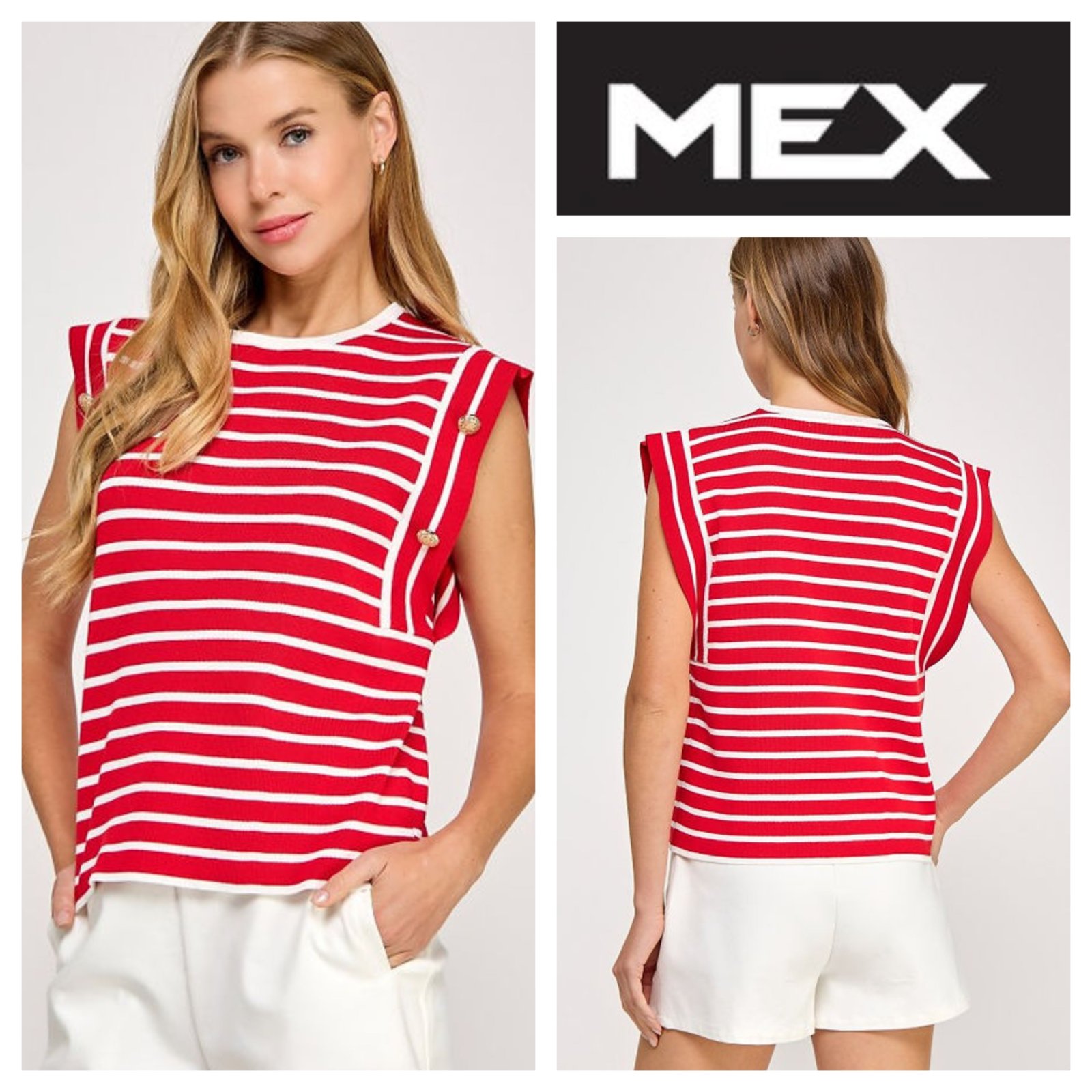 Striped tee l,xl