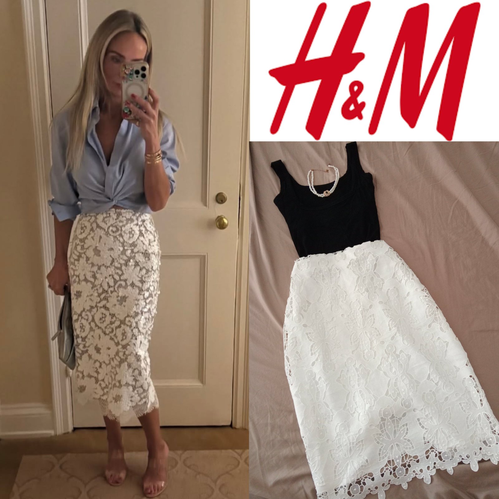 Pencil skirt h&m m,l