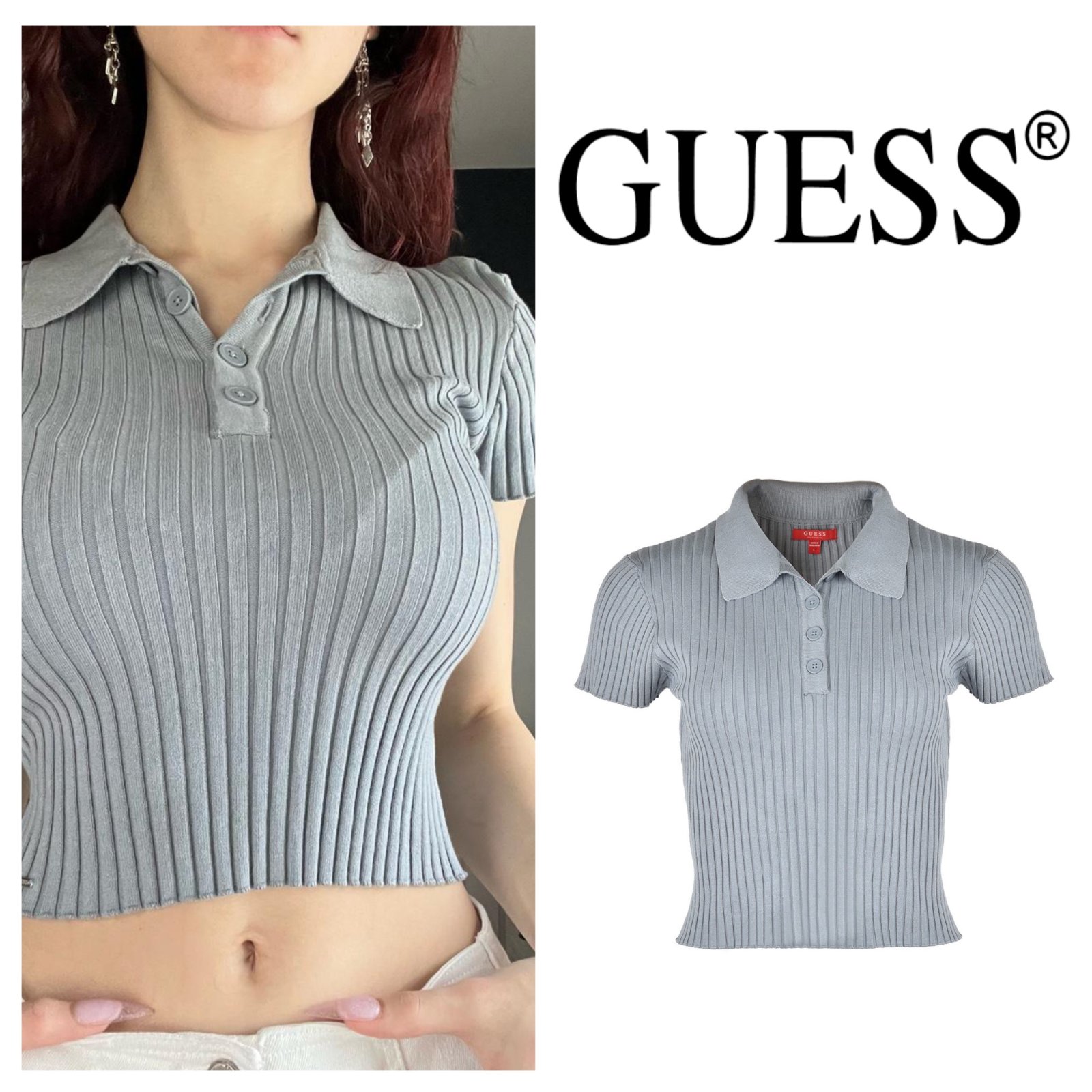 Ribbed guess top l,xl