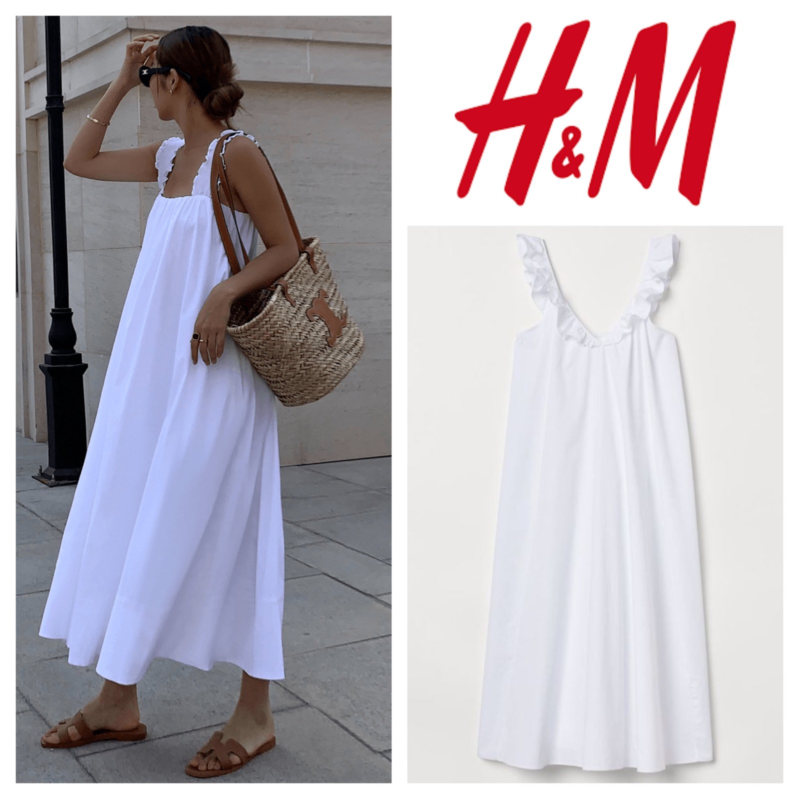 Joli robe blanche h&m 40/42