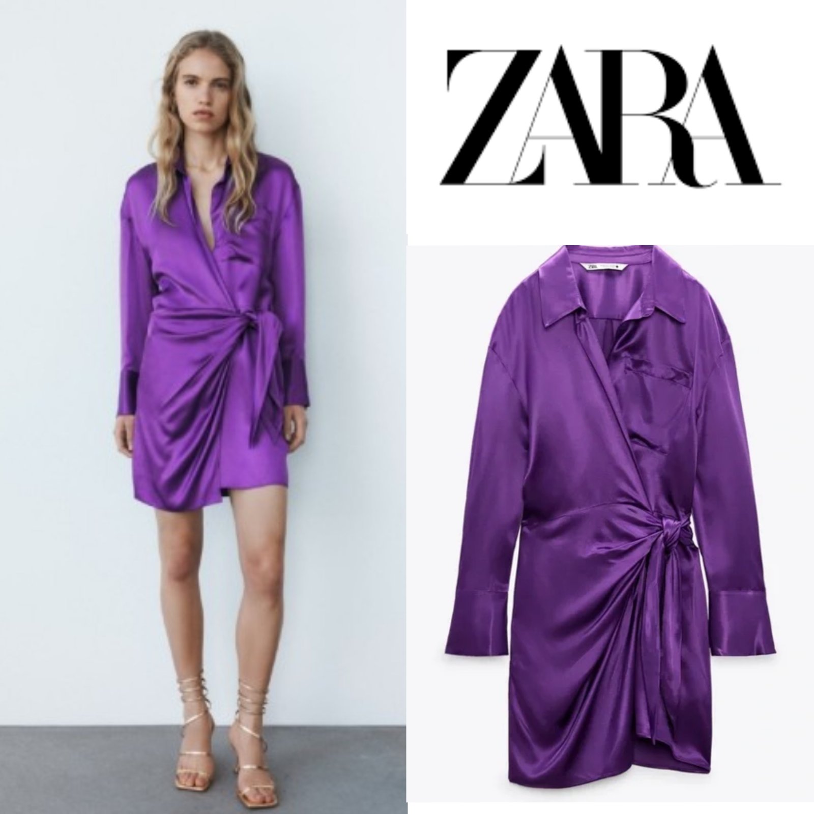 Wrap up dress zara