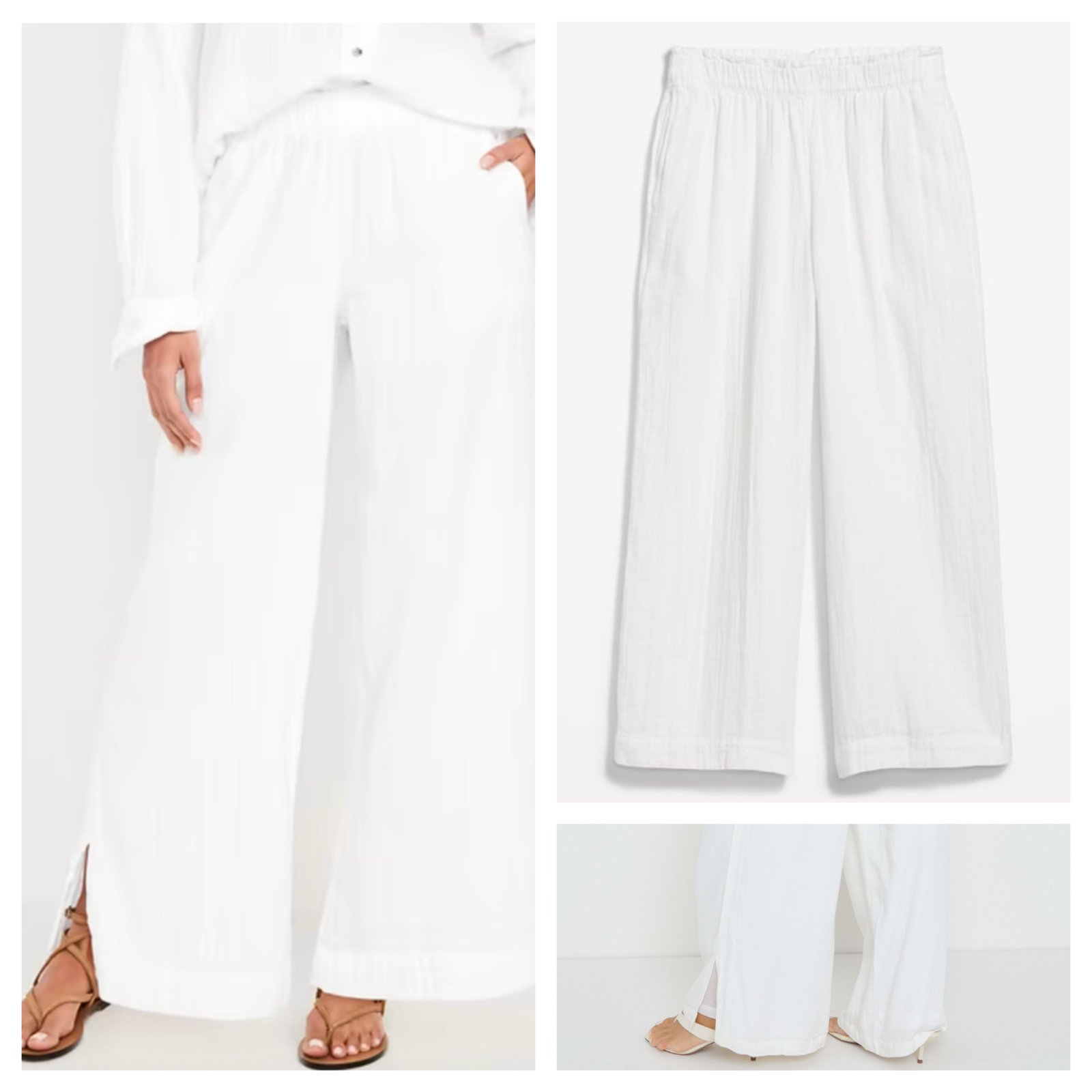 Linen flared pants 46/48