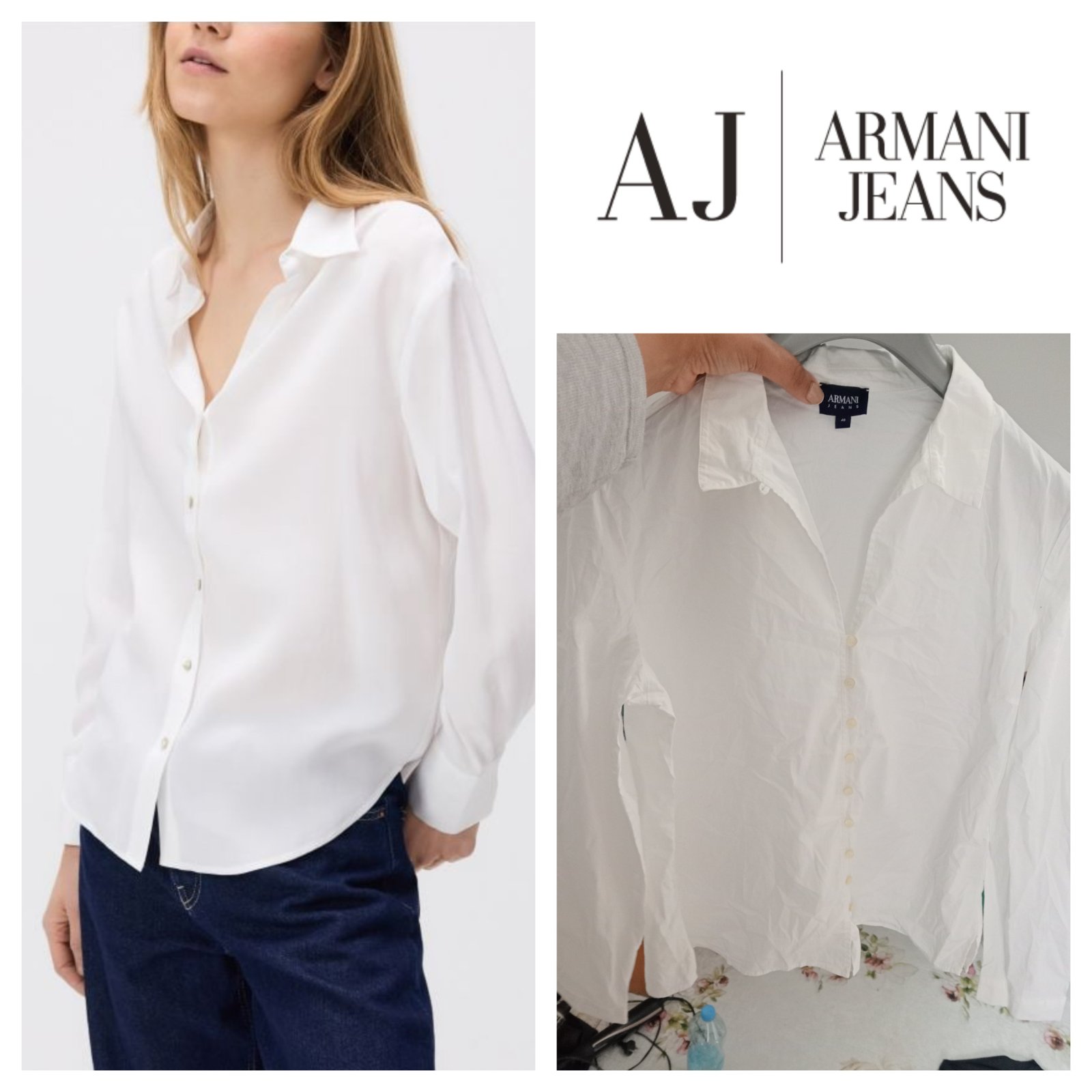 Chemise blanche Armani jeans authentique m,l