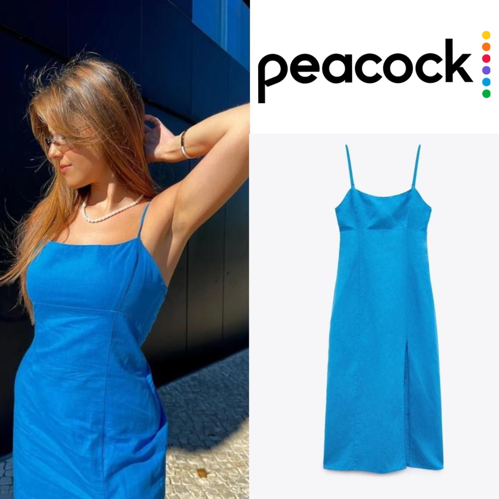 Robe cotton bleu 
