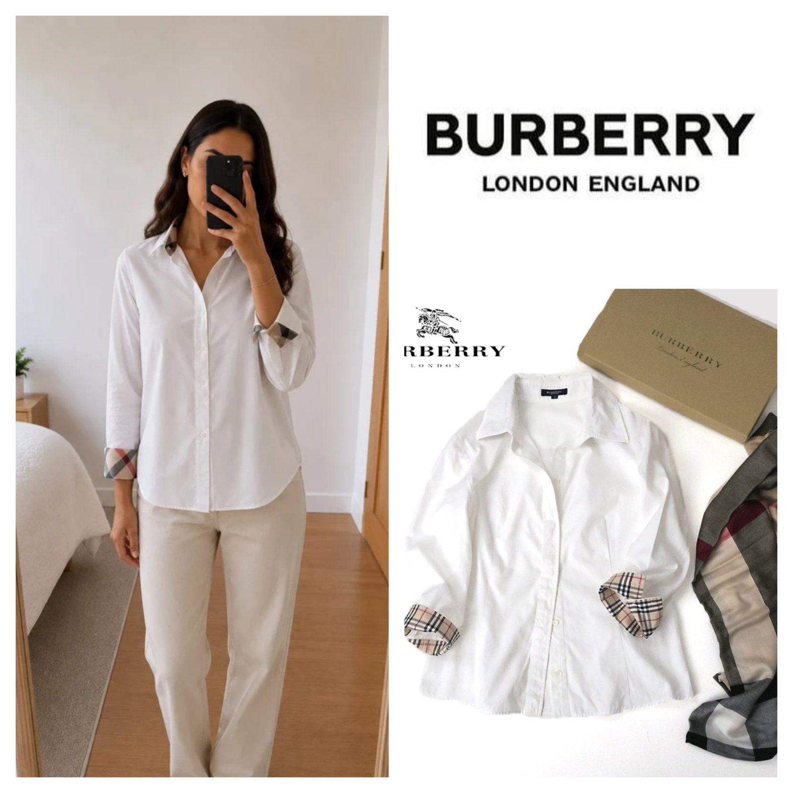 Chemise blanche Burberry s,m