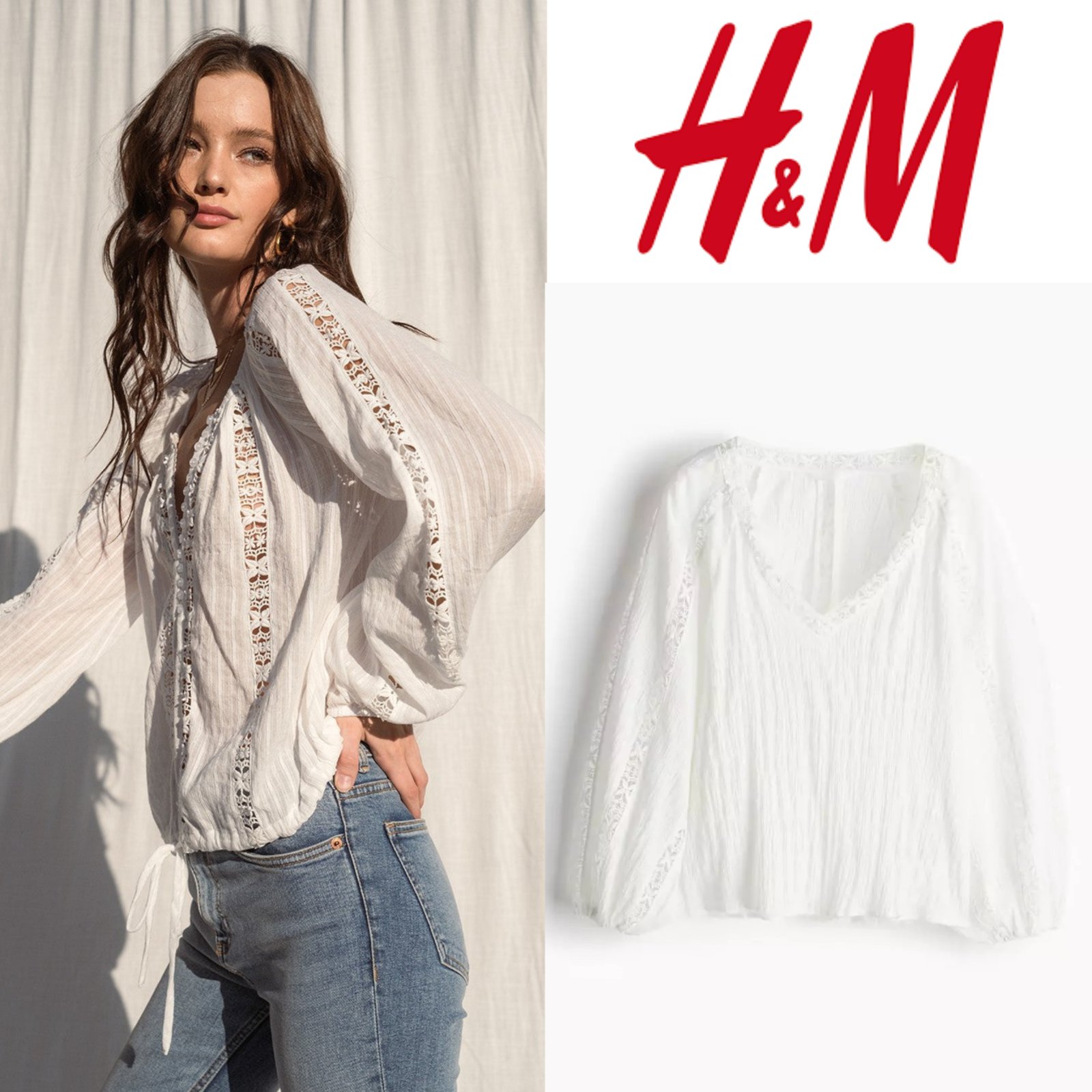 Blouse blanche h&m