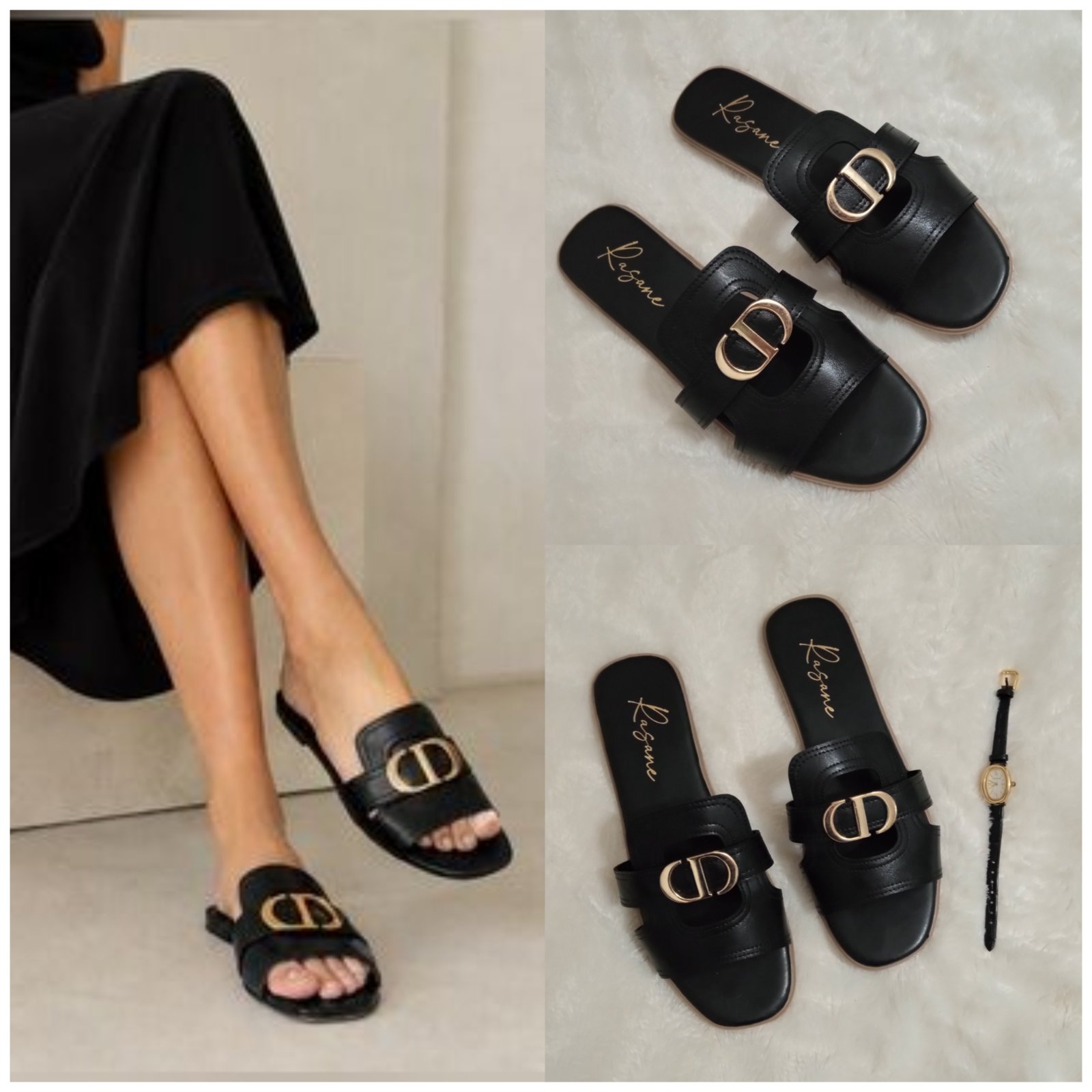 Claquettes noir 