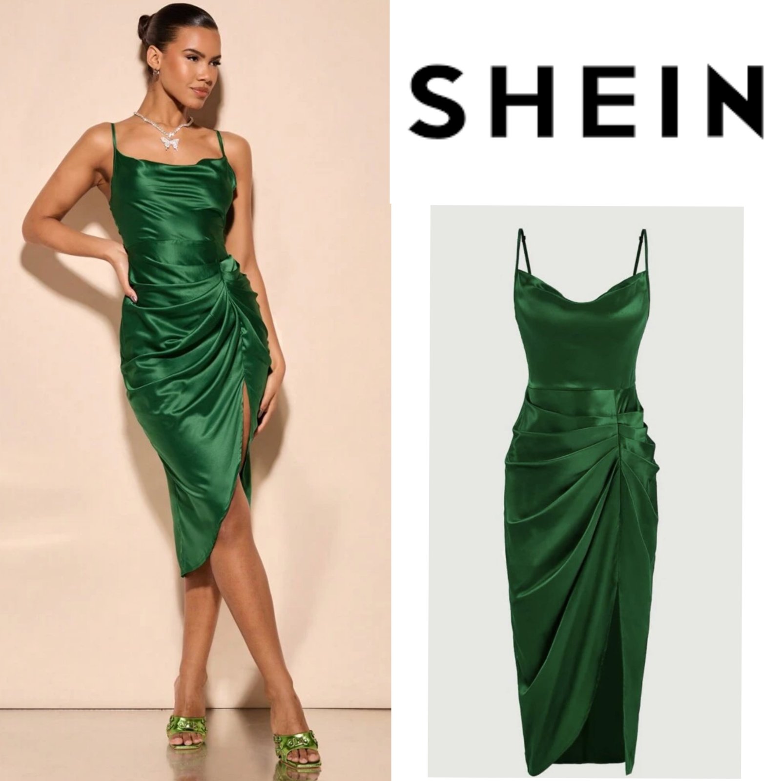 Robe verte shein