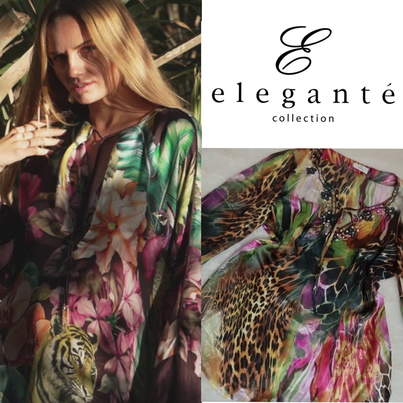 Chemise en vrai soie Bohemian style m,l