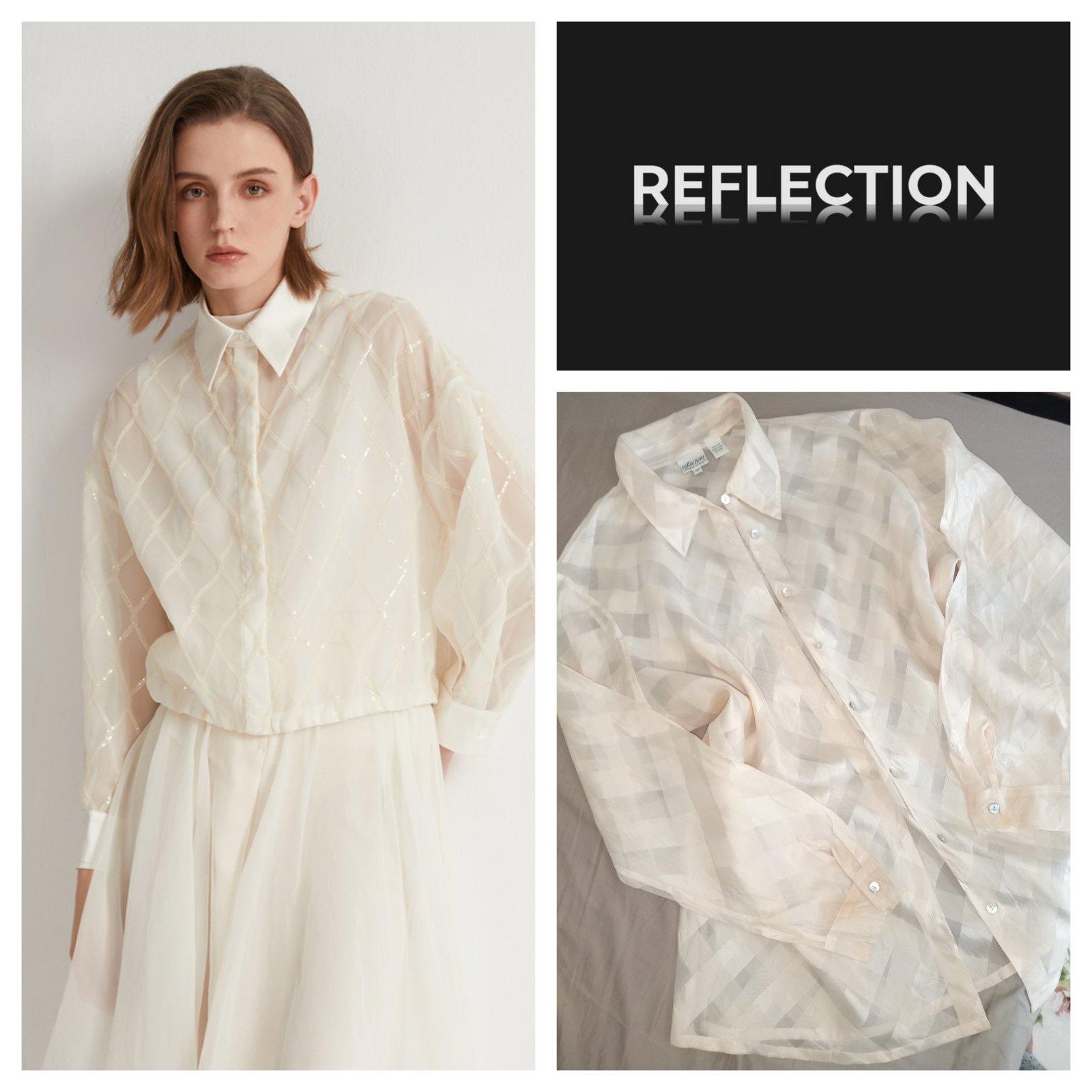 Chemise en soie reflection 