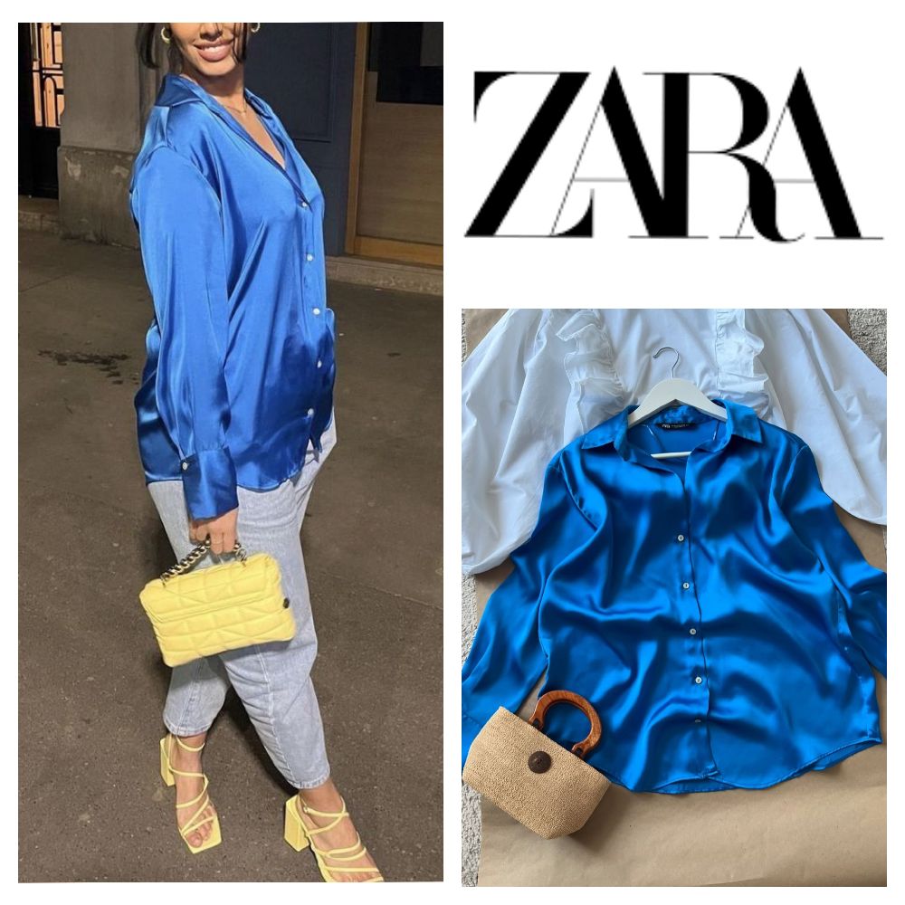 Chemise satin zara 44/46