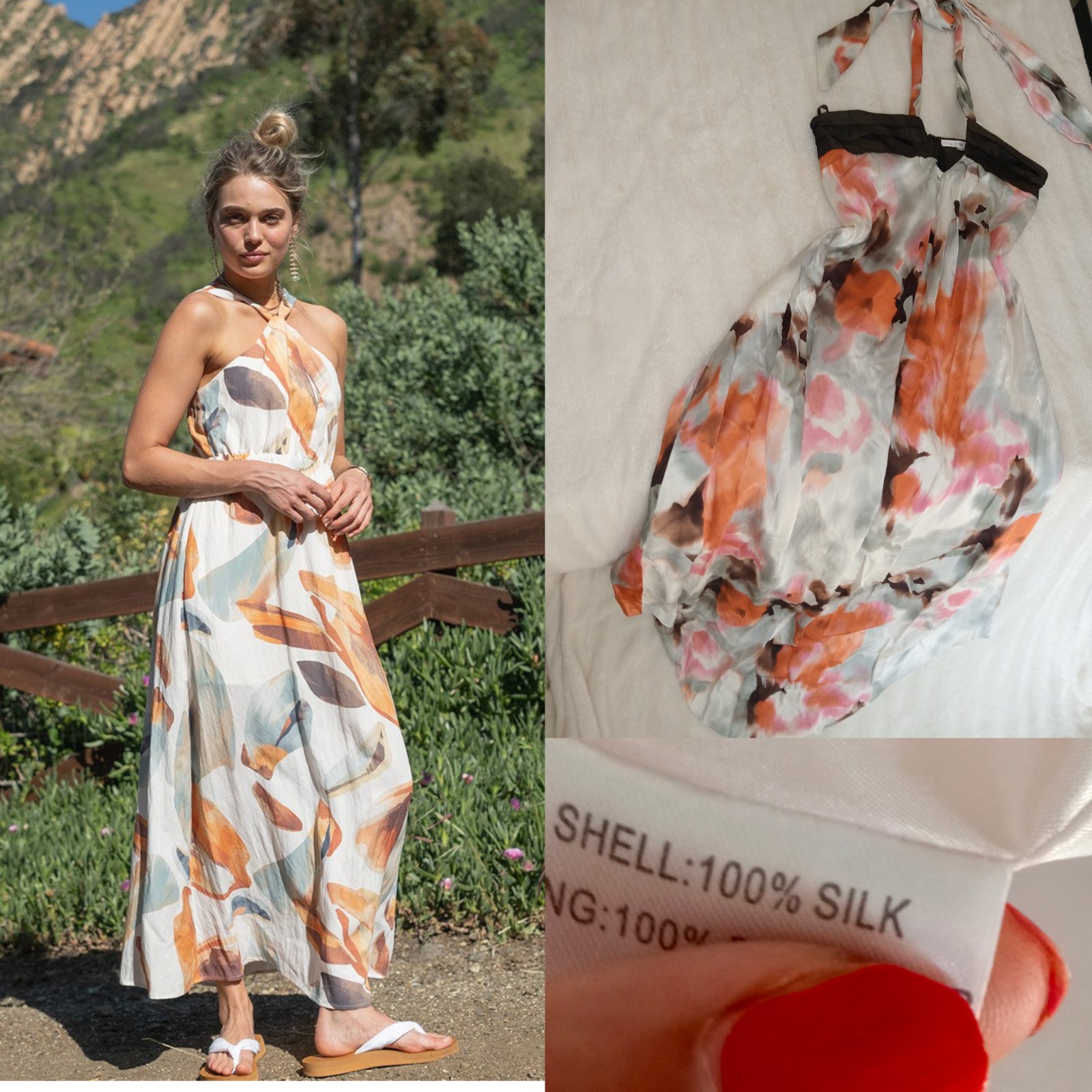 Robe en vrai soie