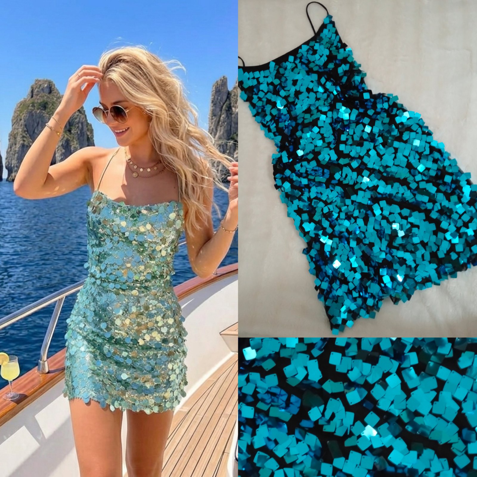 Robe mini en sequins s,m
