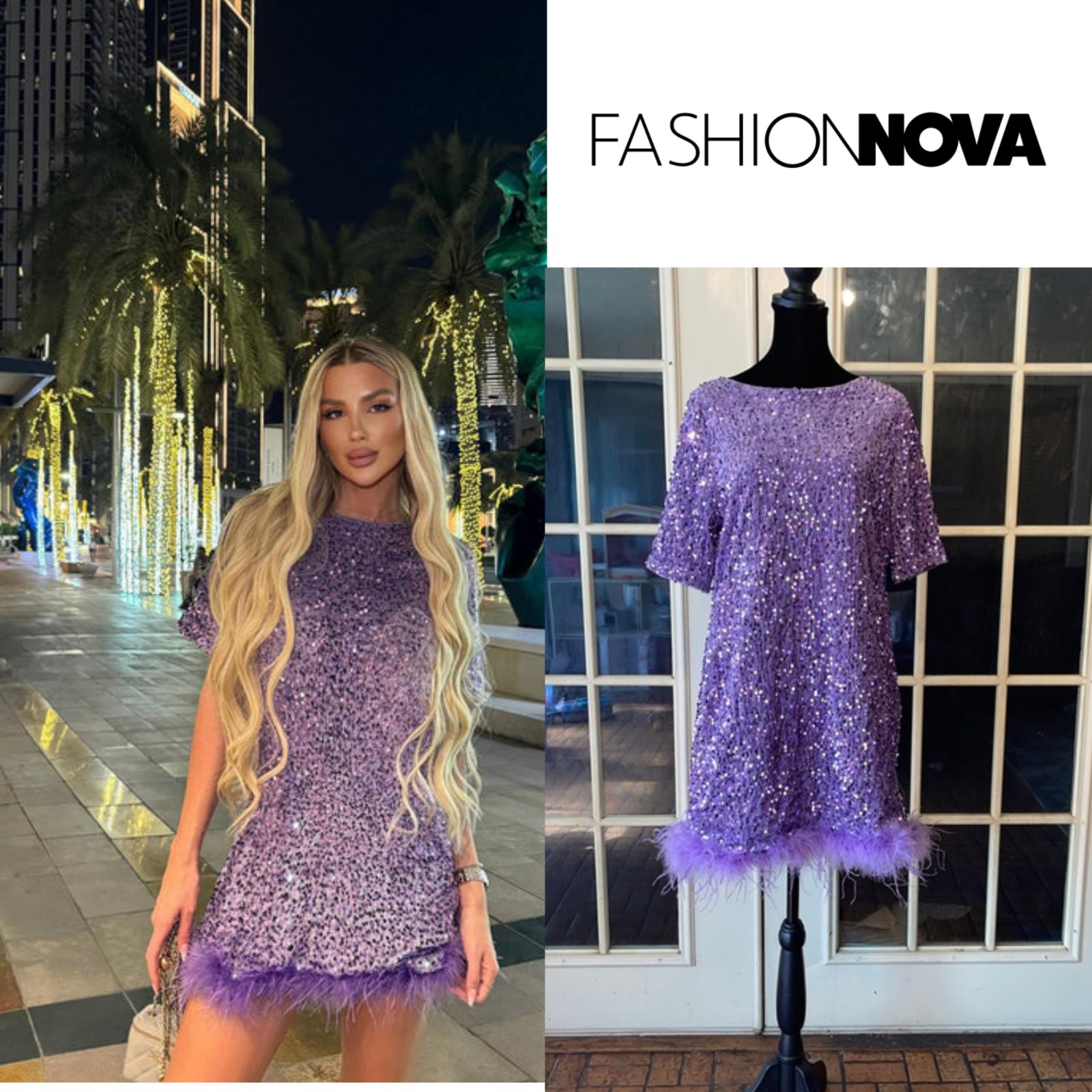 Robe mini en sequins 