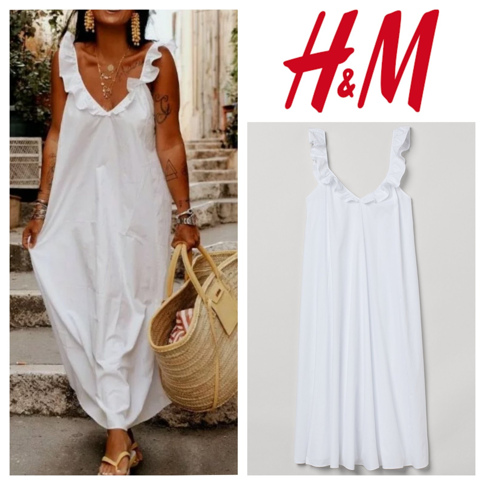 Robe blanche h&m