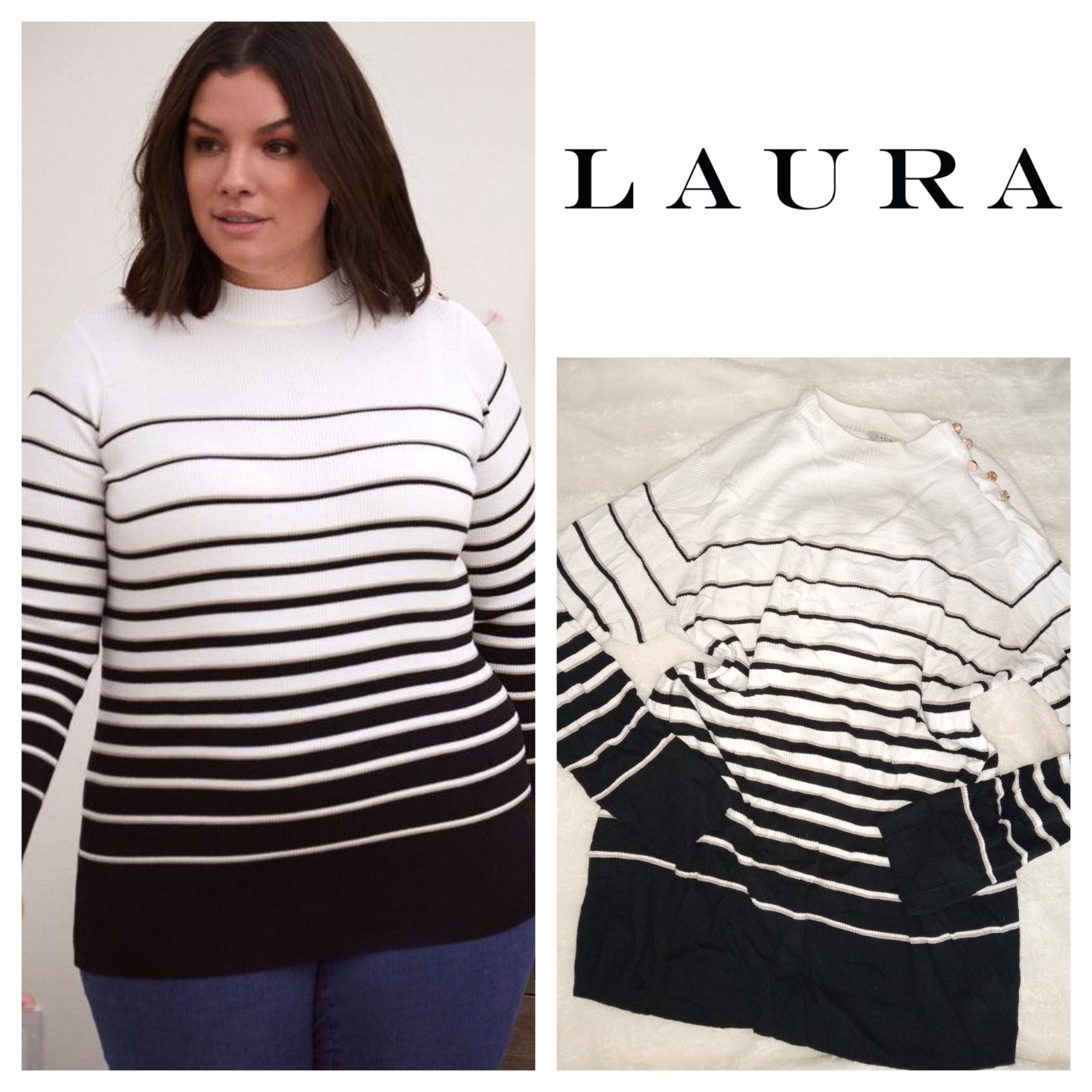 Striped jumper Laura plus 1xl 44/46