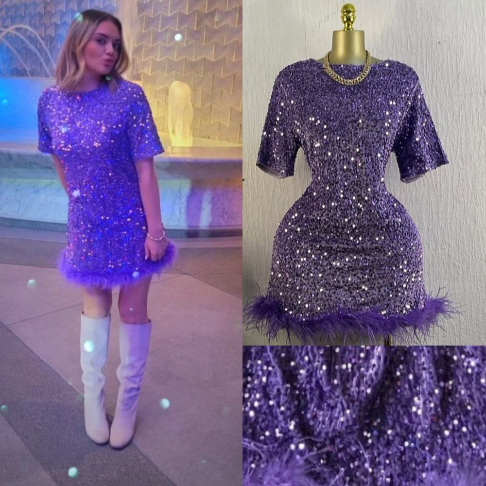 Sequined mini dress