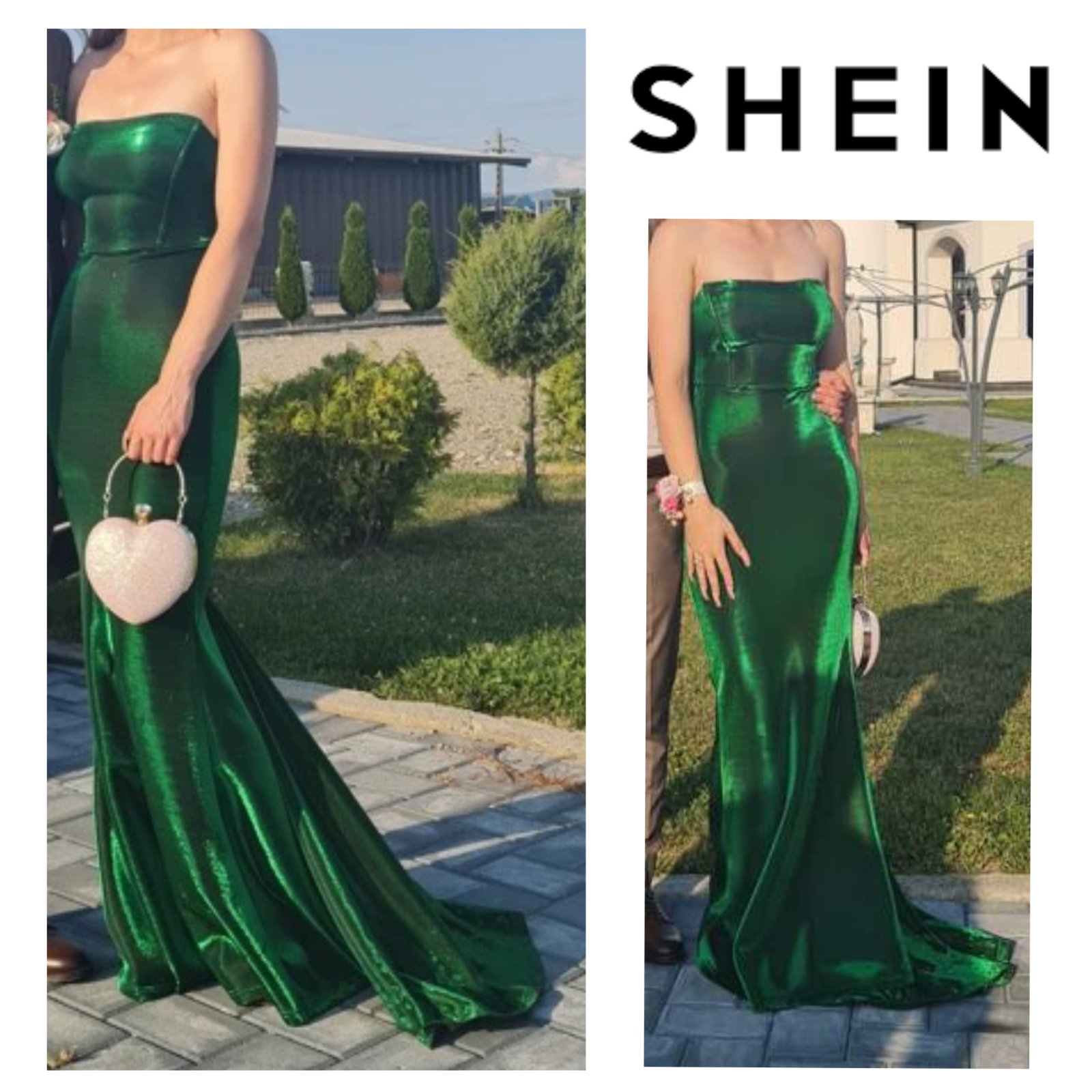 Robe soirée verte l,xl