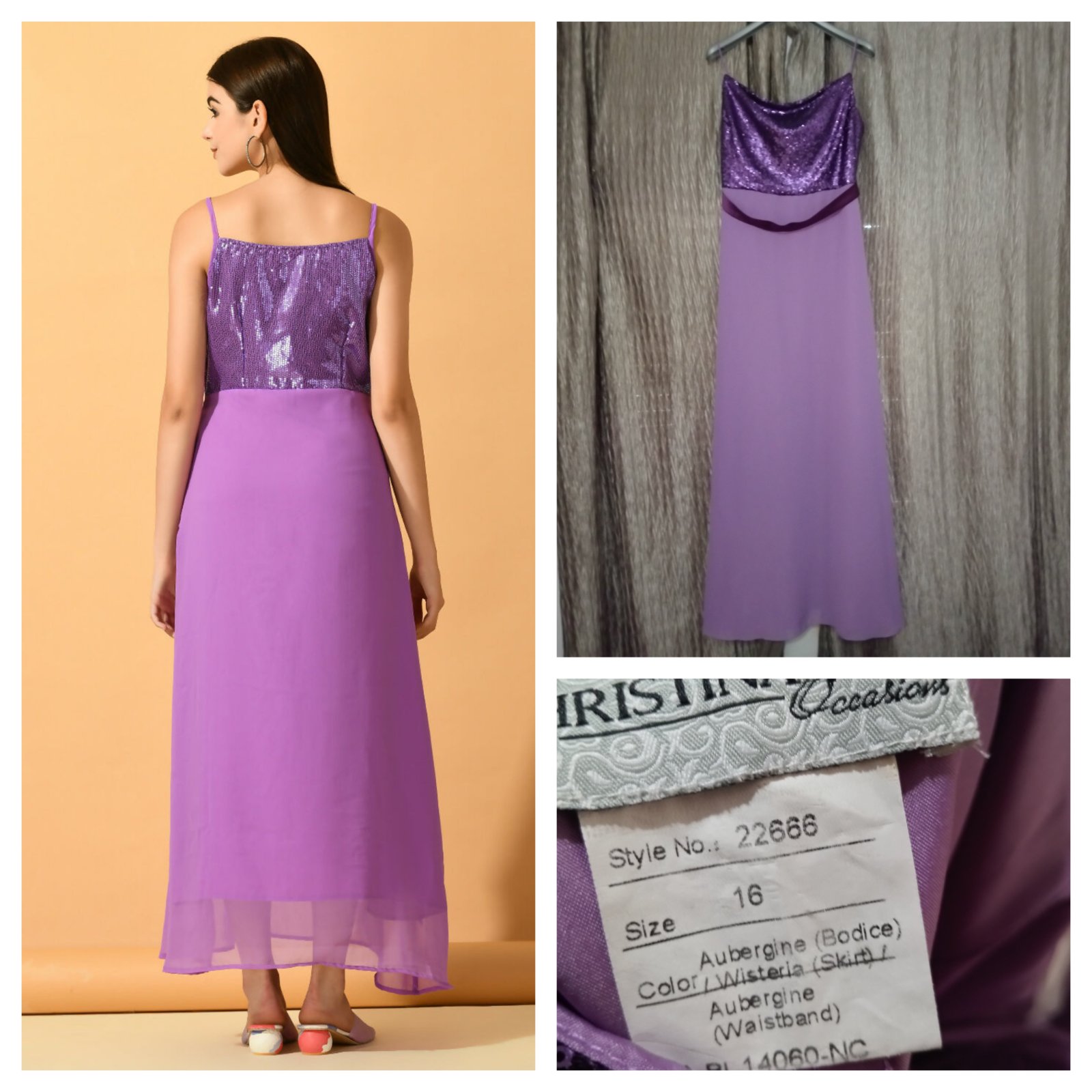 Robe soirée Christina woo authentique 42/44