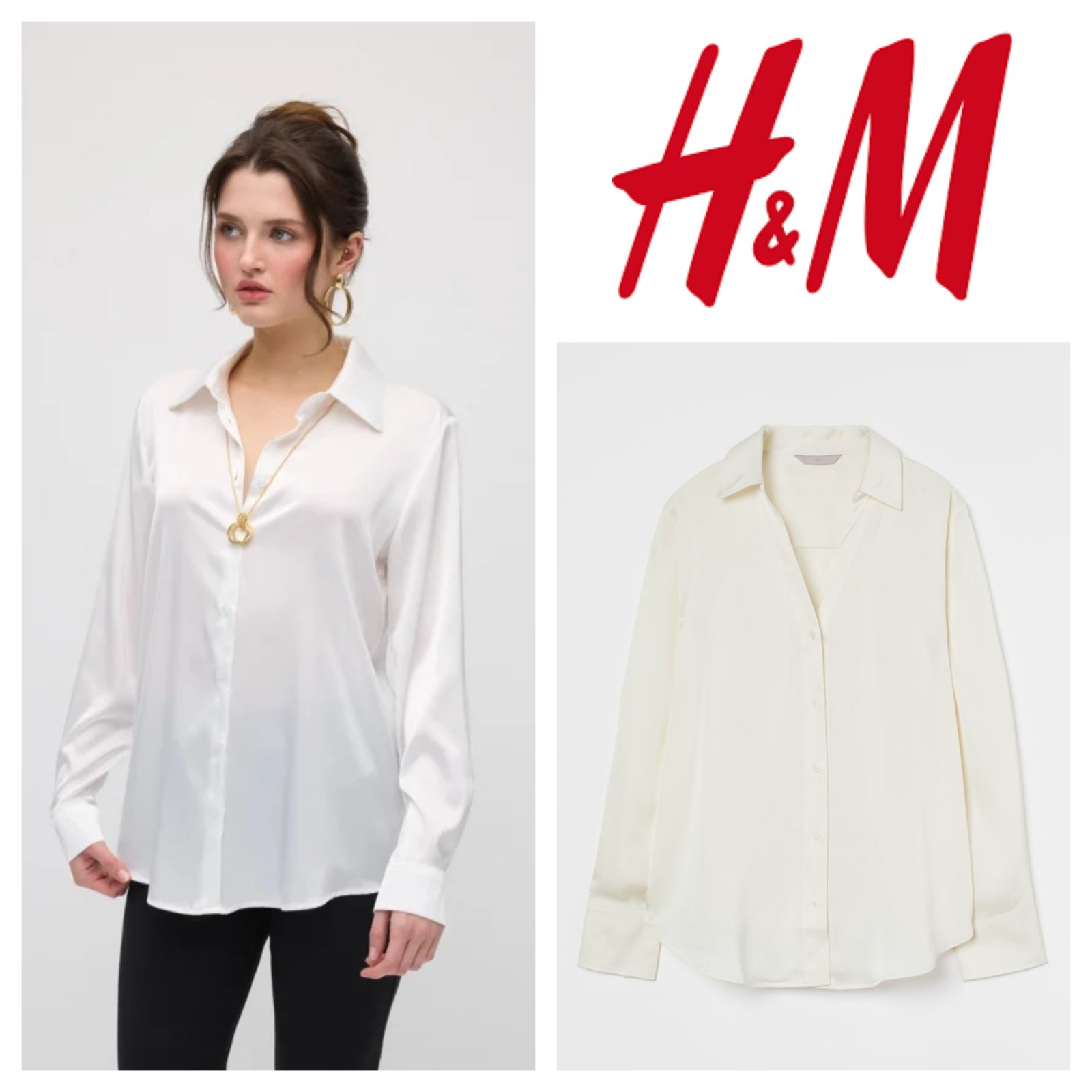Chemise satiné h&m