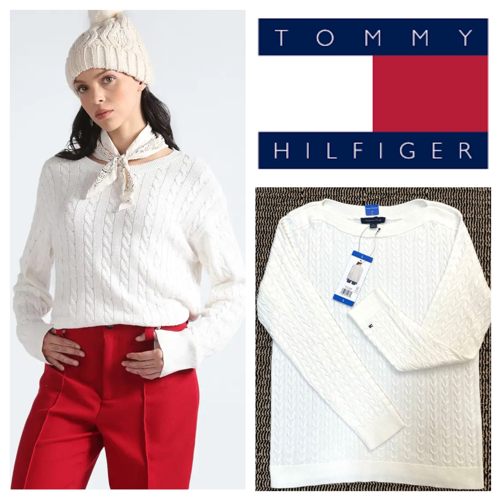 Pull blanc TH 