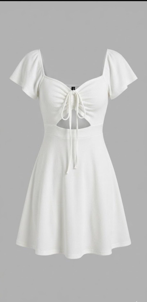 Robe patineuse blanche – Style Coquette