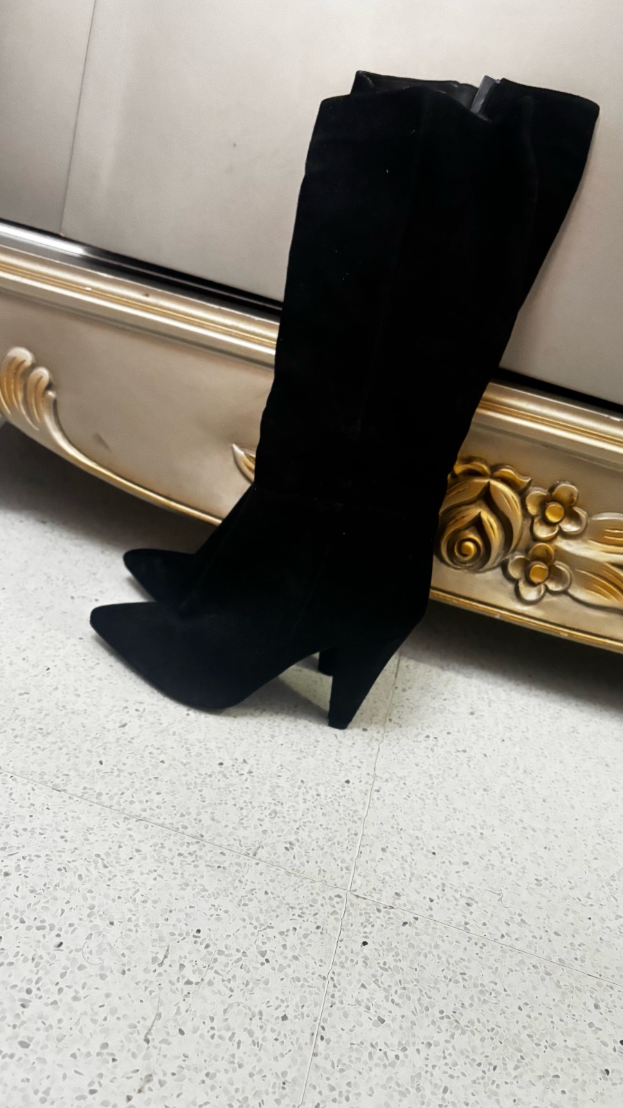 Bottes velours noir