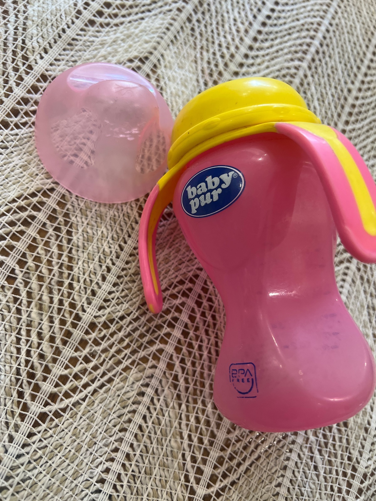 🍼 Biberon Baby Pur – Rose et jaune