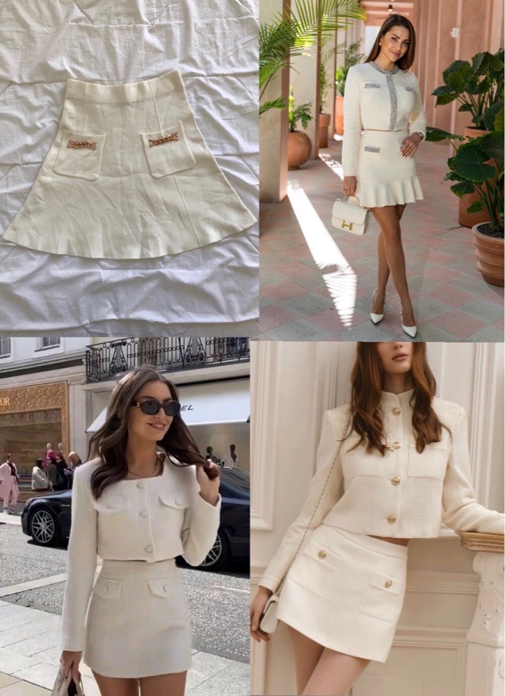 Mini jupe blanc chic 🤍
