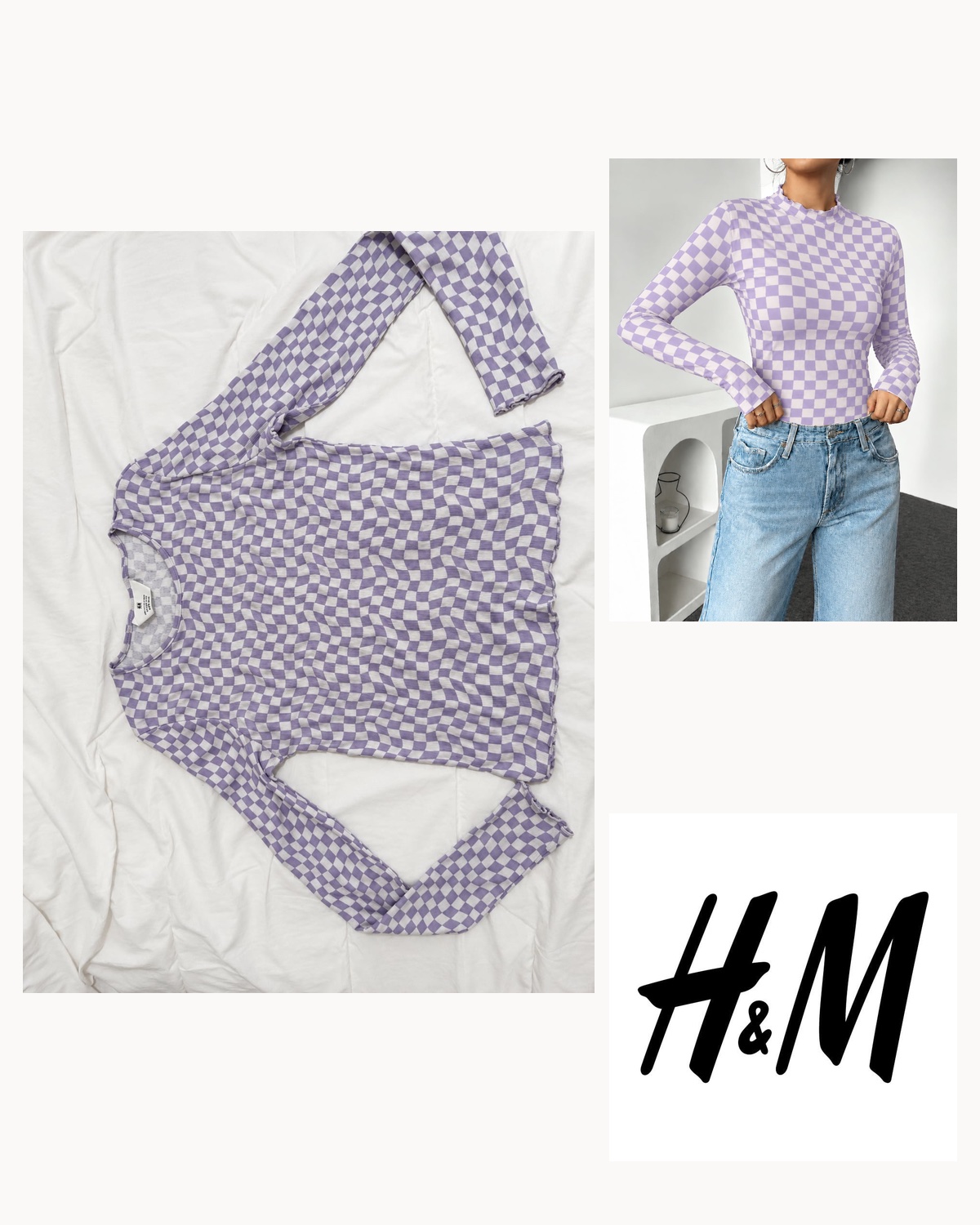 Pull H&M damier 
