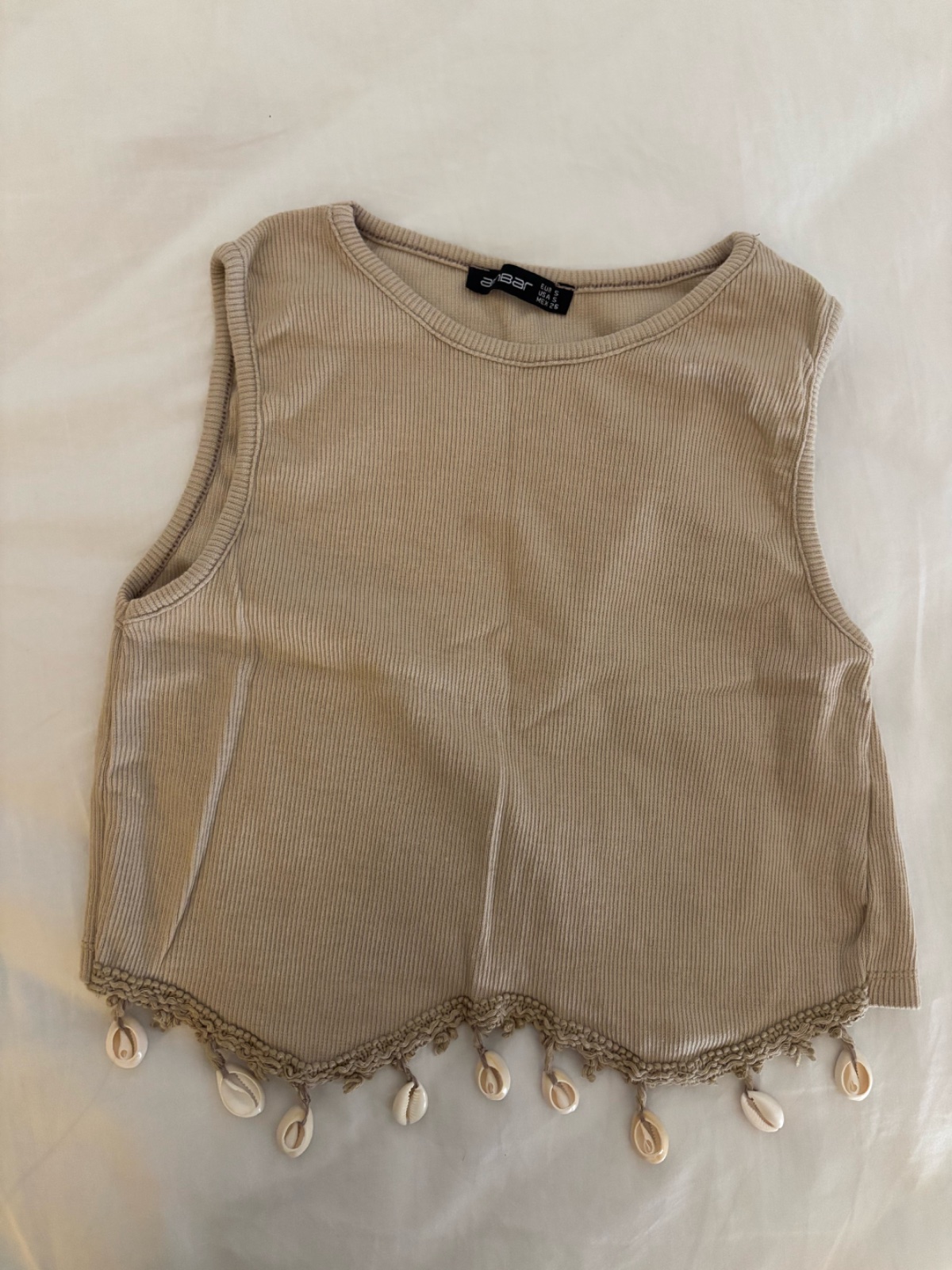 Top beige coquillage