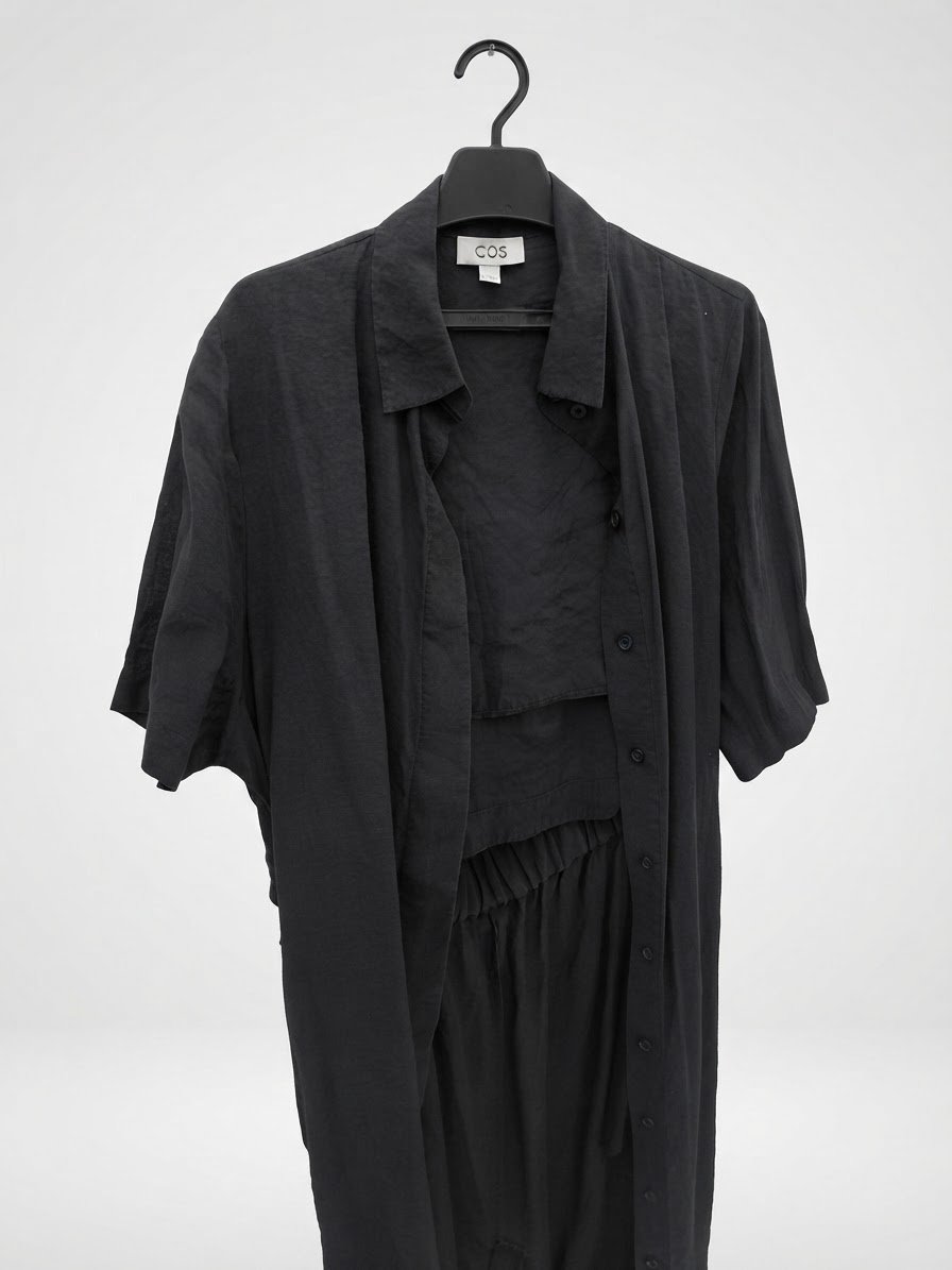Ensemble 3 pièces noir COS – Chemise, gilet & pantalon in one 