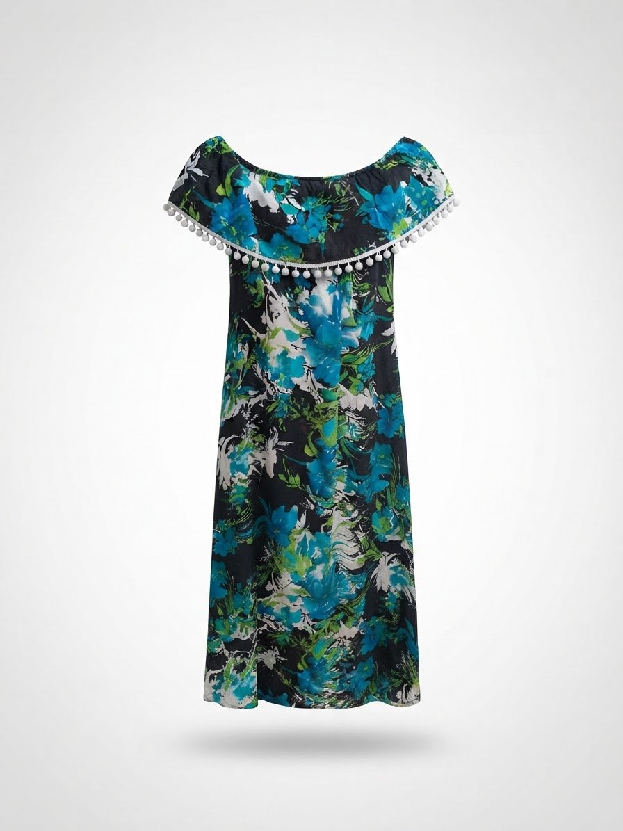 Robe longue fleurie multi couleur 