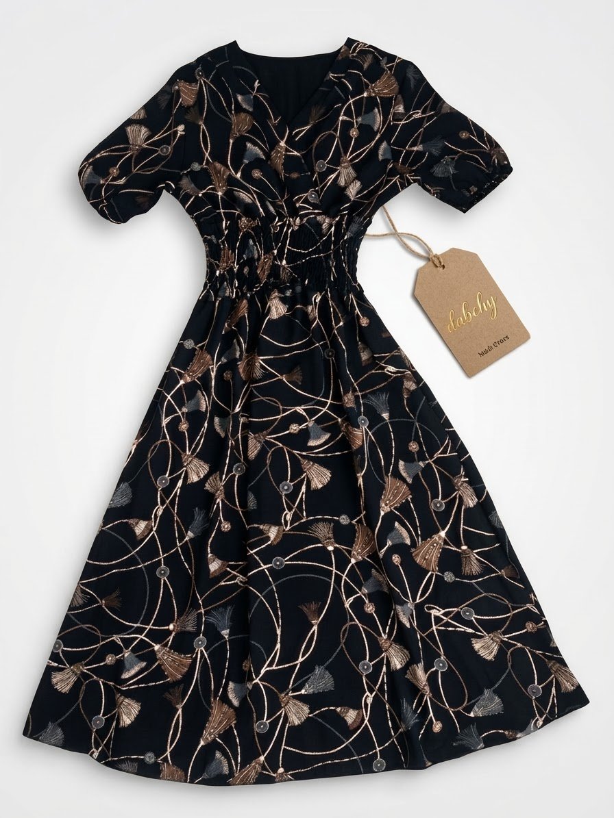 Robe Polyester Crepe/Chiffon