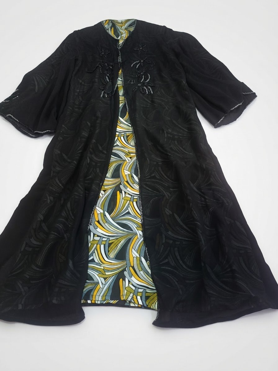 Kuftane soiré noiavec des ptite dézayne