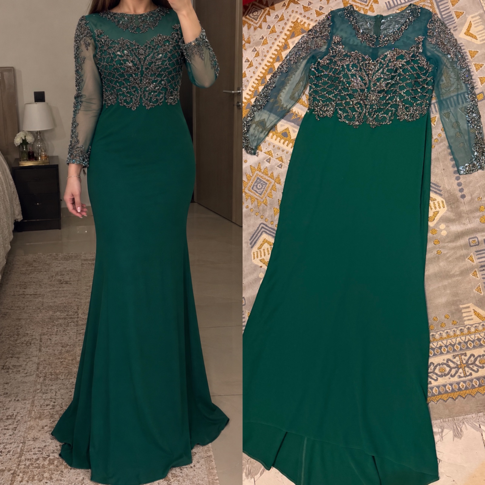 Robe soirée verte