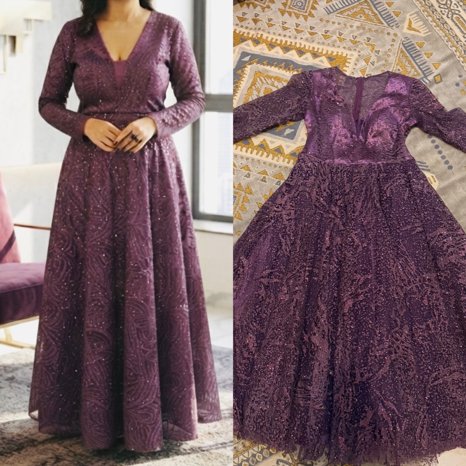 Robe soirée violet 