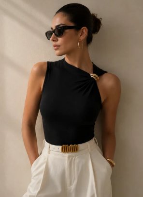 Un top asymétrique raffiné taille 40
