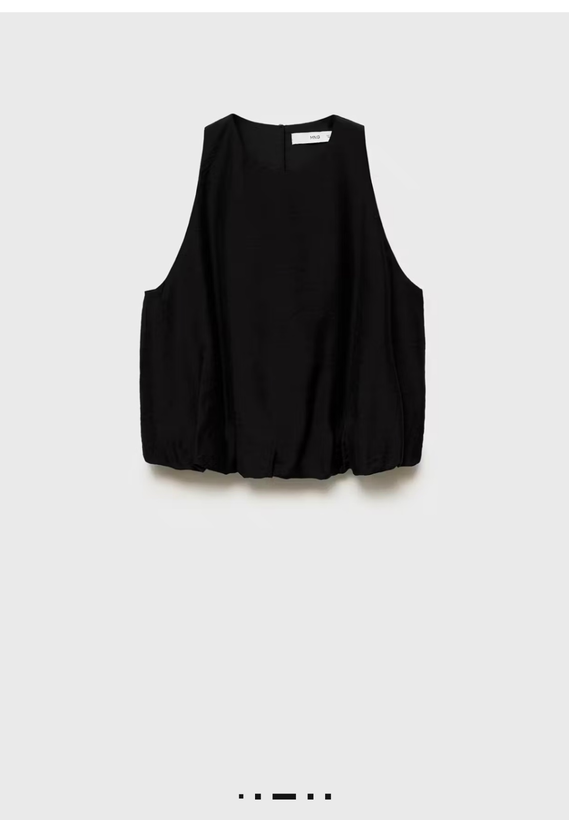 Top ballon noir taille L