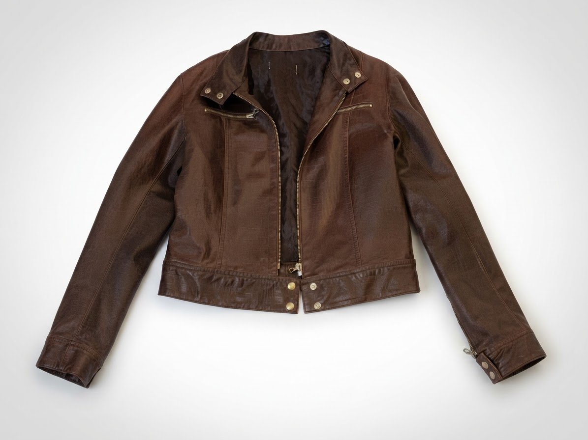 Veste cuir femme marron 🤎 