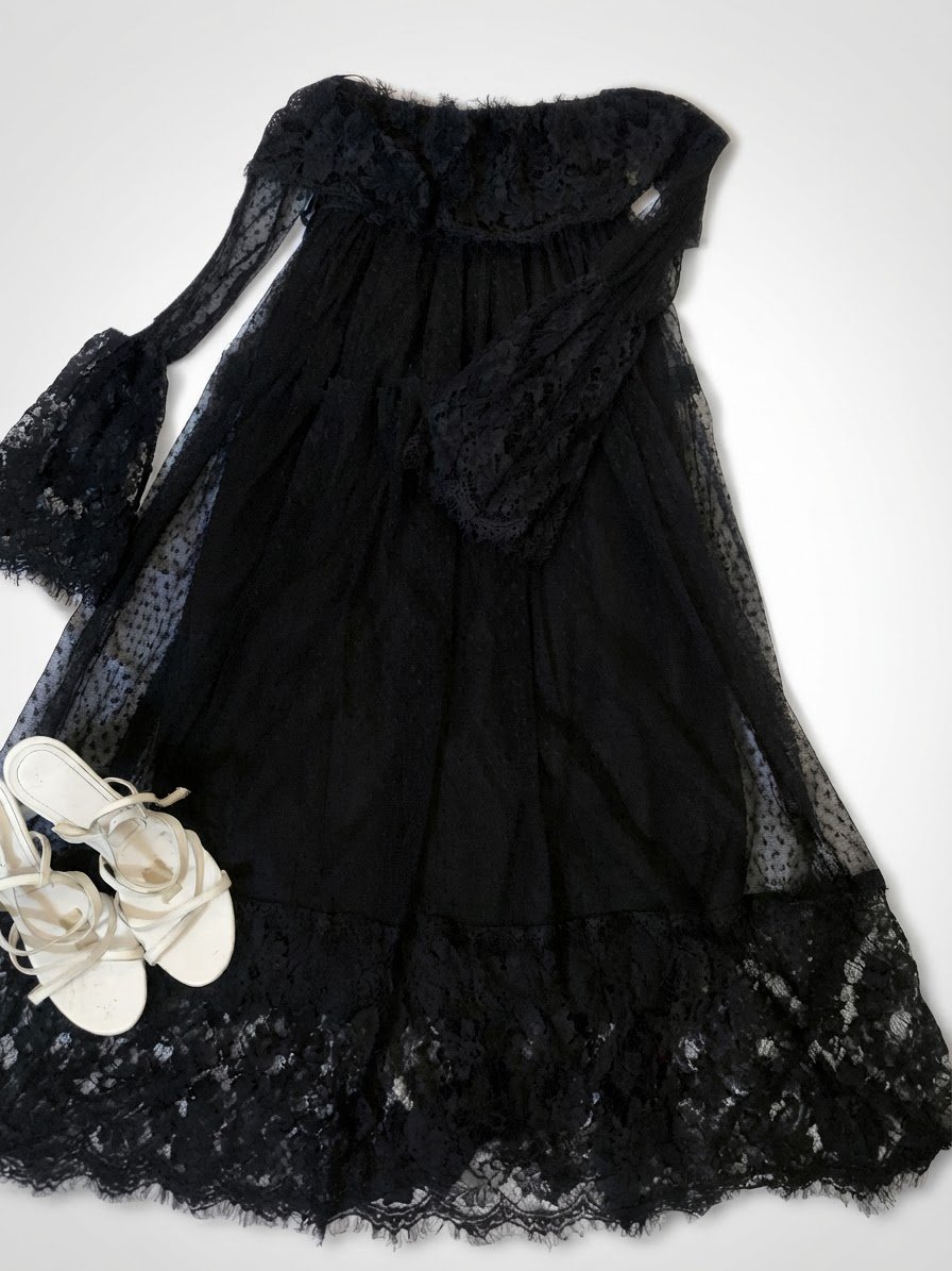 Robe noir dentelle 