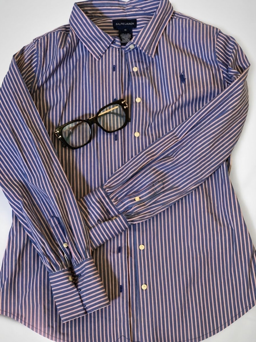 Chemise rillettes en bleu pour femmes 