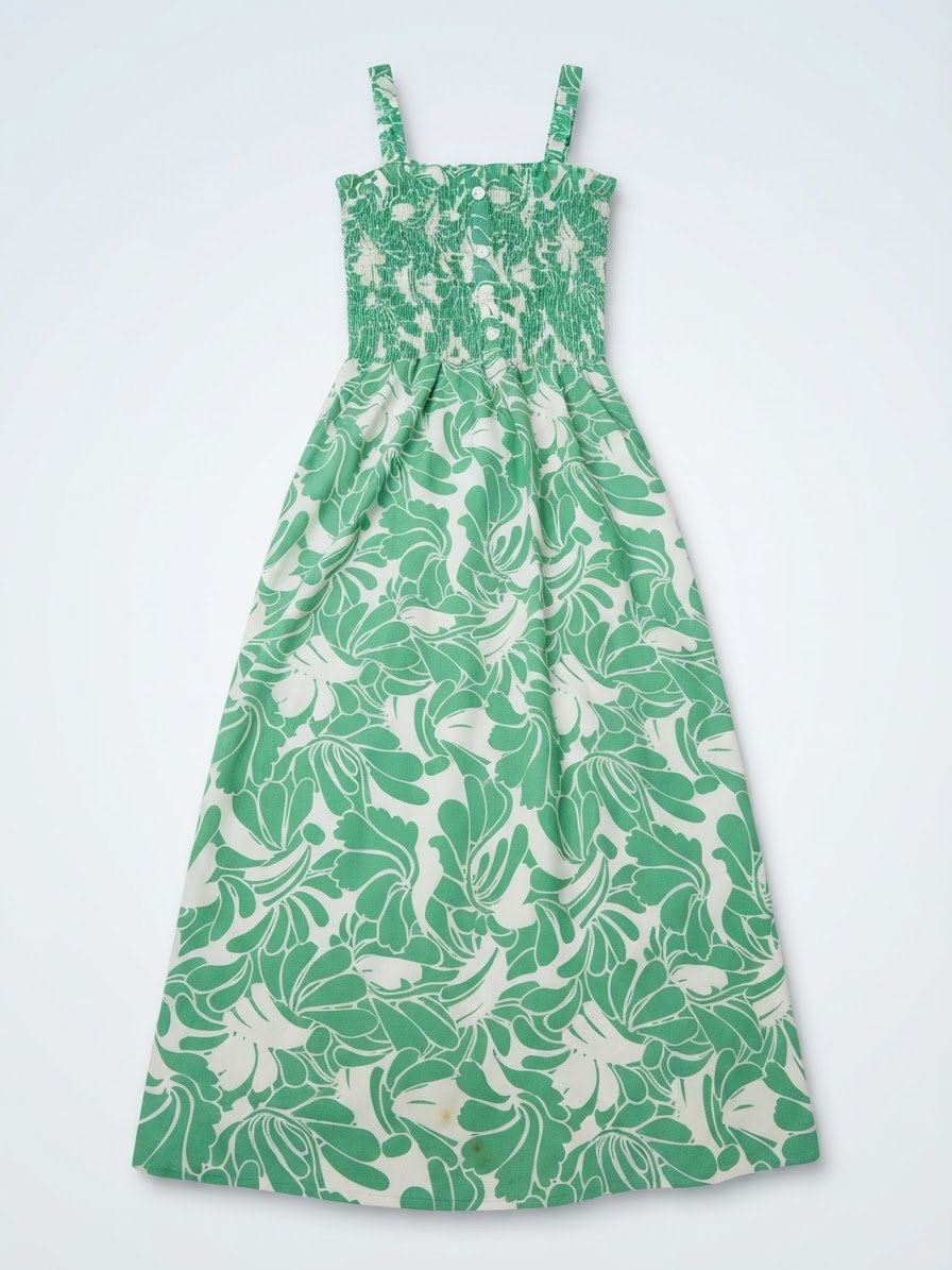 Robe fleurie longue 💚🤍 