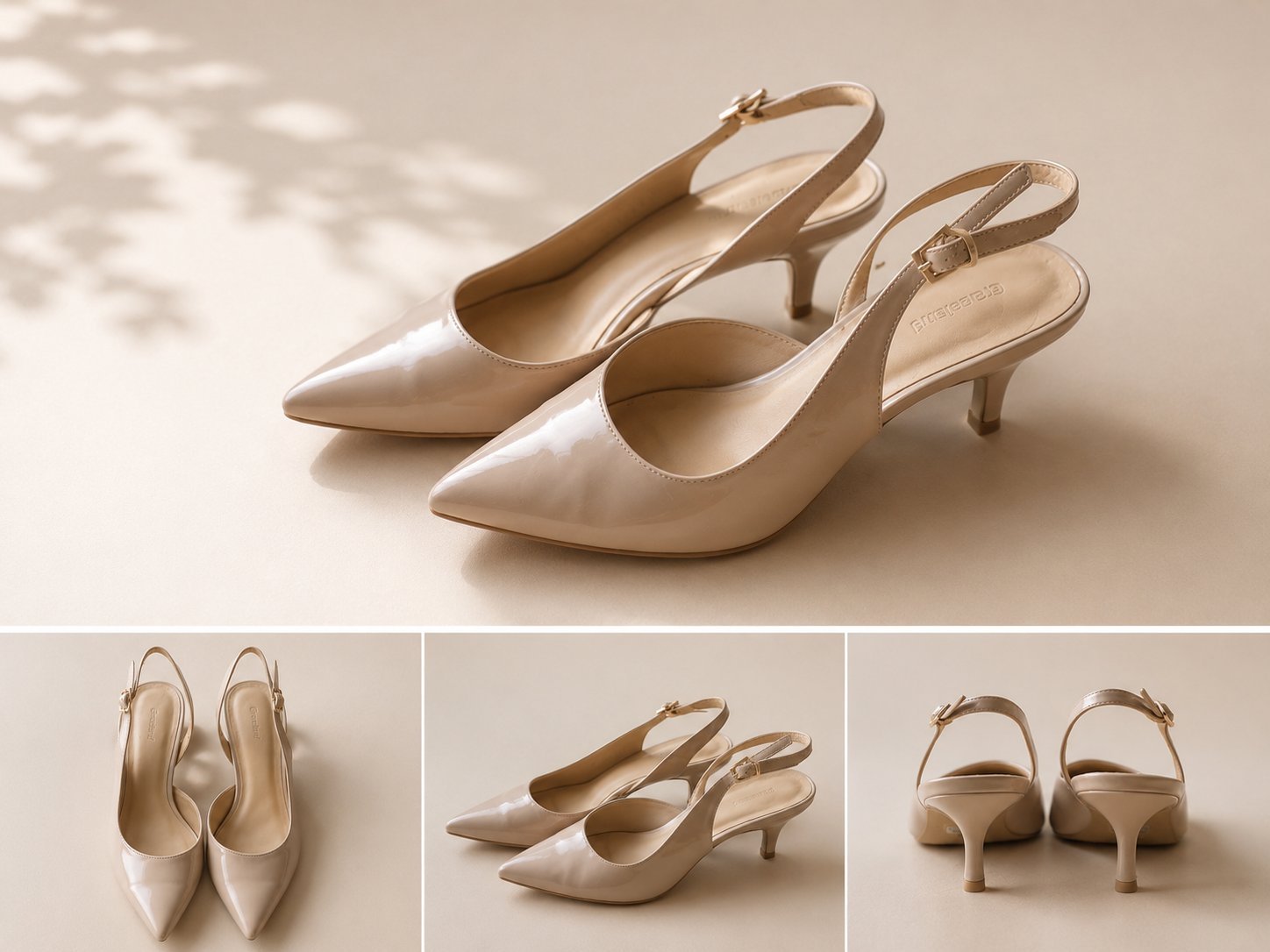 Escarpins slingback beiges – talon bas (Low Heel) 🤍 Marque: Graceland Couleur: Beige / Nude Talon bas 