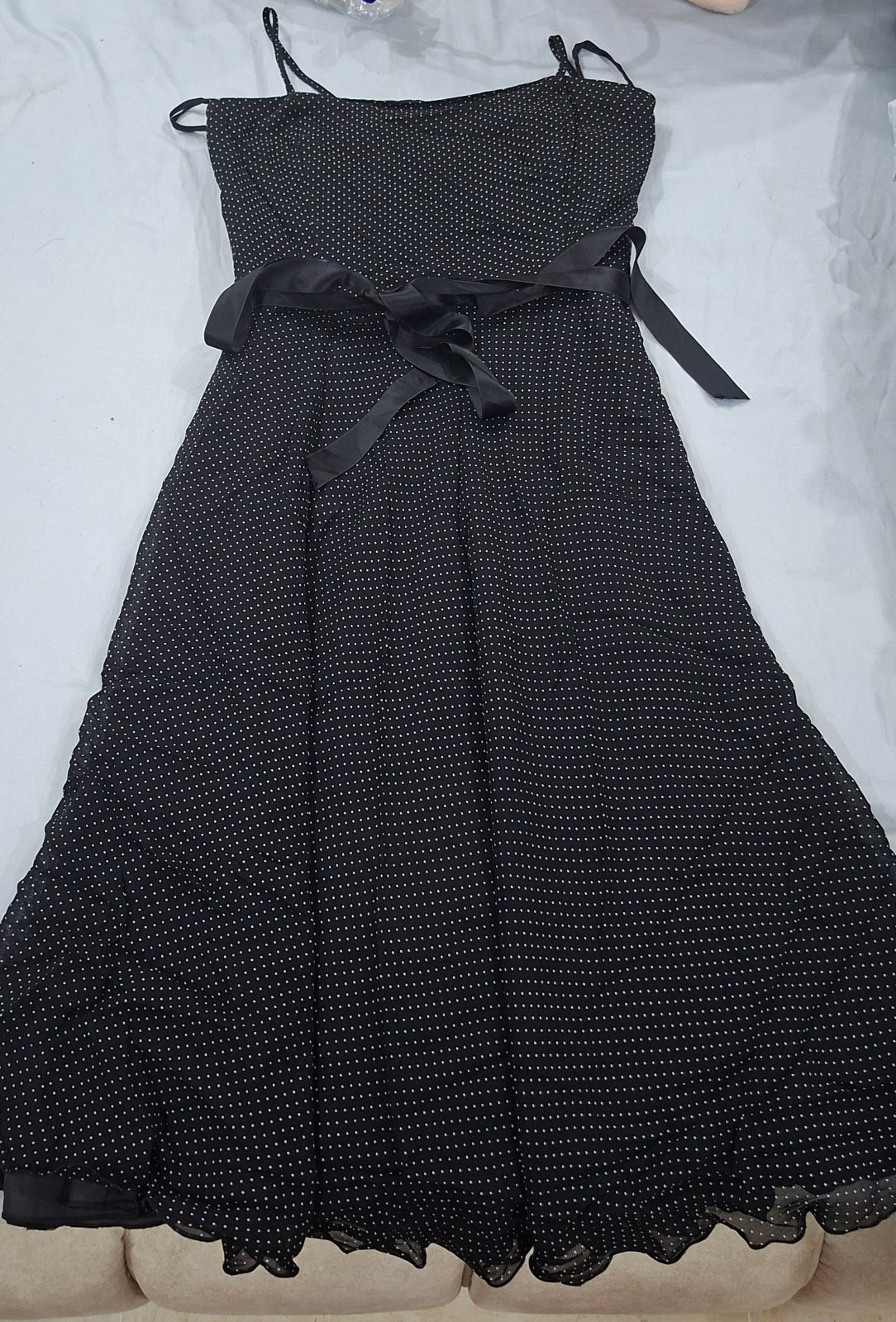 Robe with polka dots