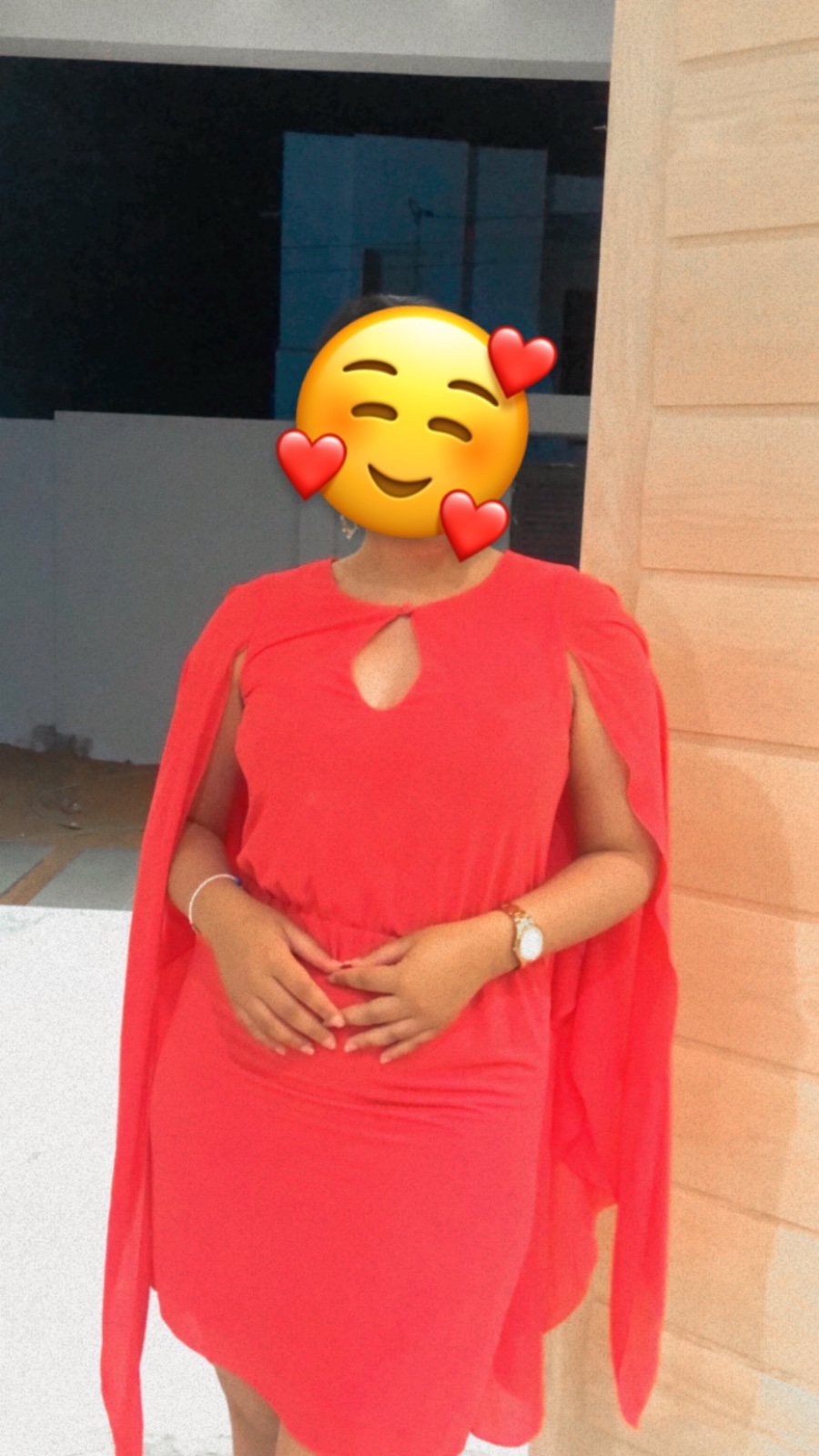 Robe soire rouge corail