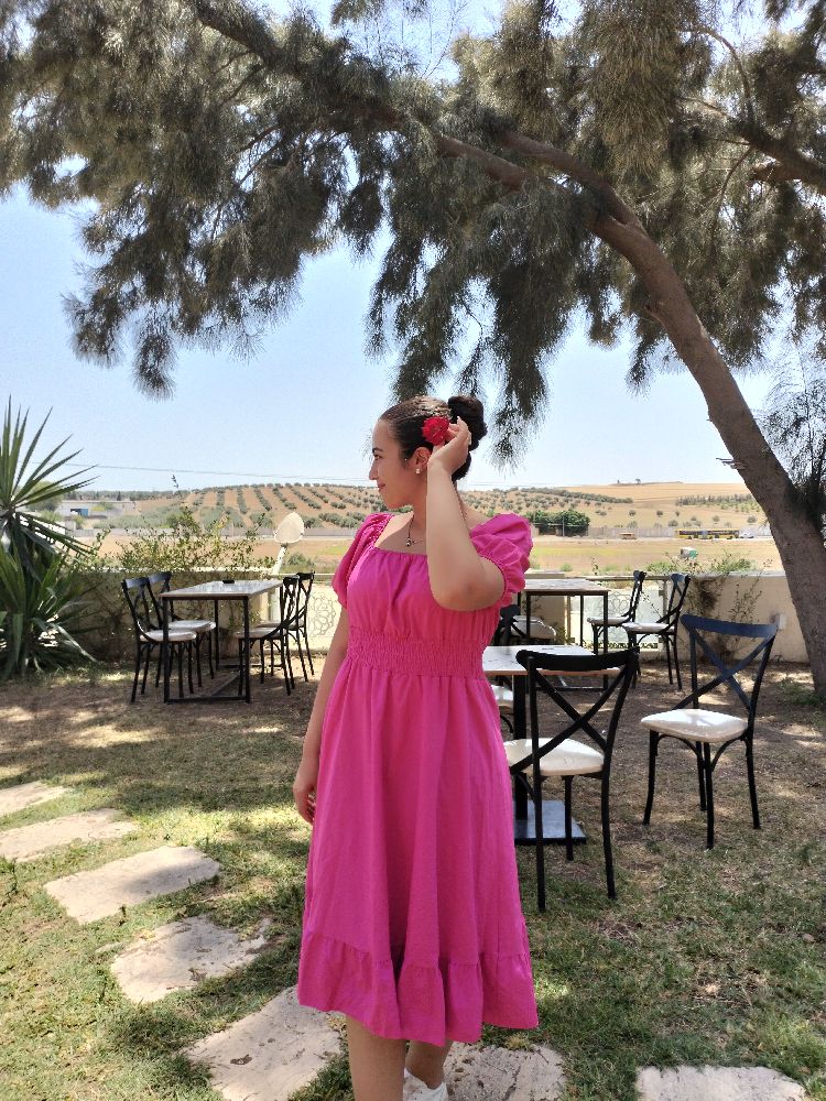 Robe rose fushia 