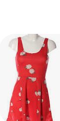 robe courte rouge 