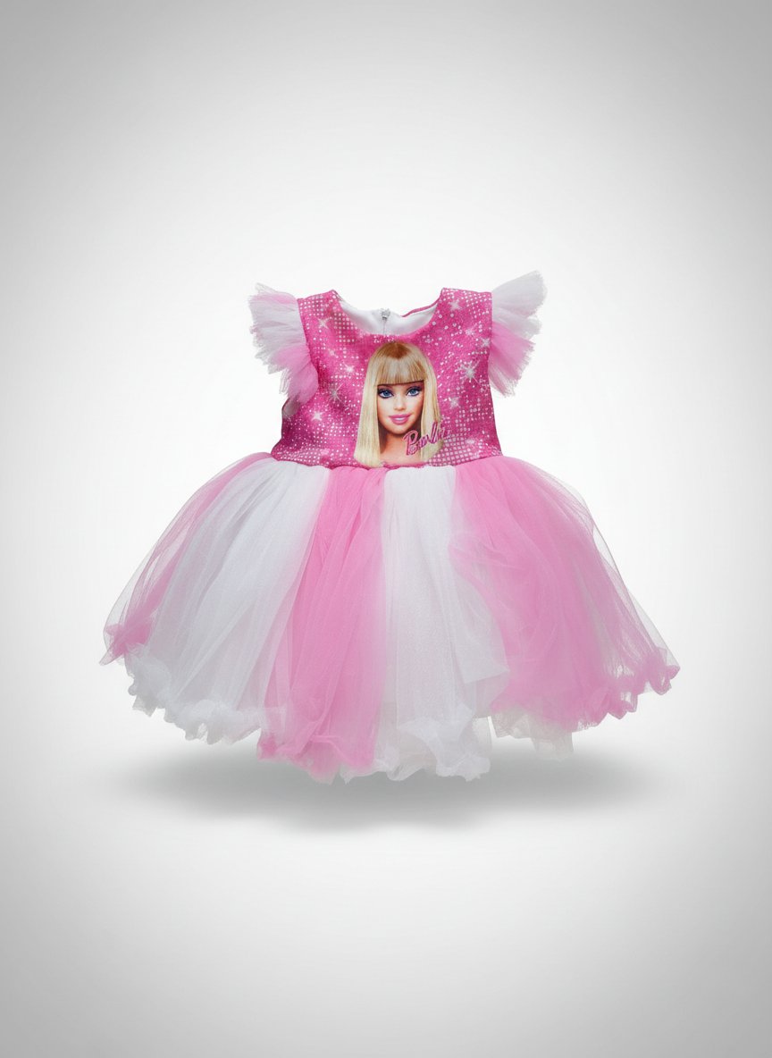 Robe fille barbie importee de turquie