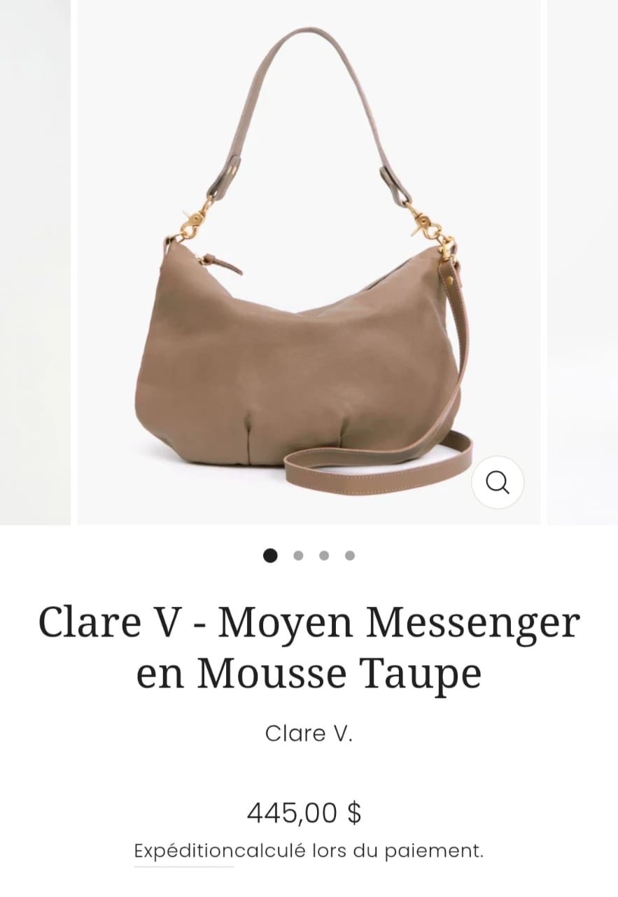 Sac en cuir tres chic marque Clare V authentique plus un cadeau frire